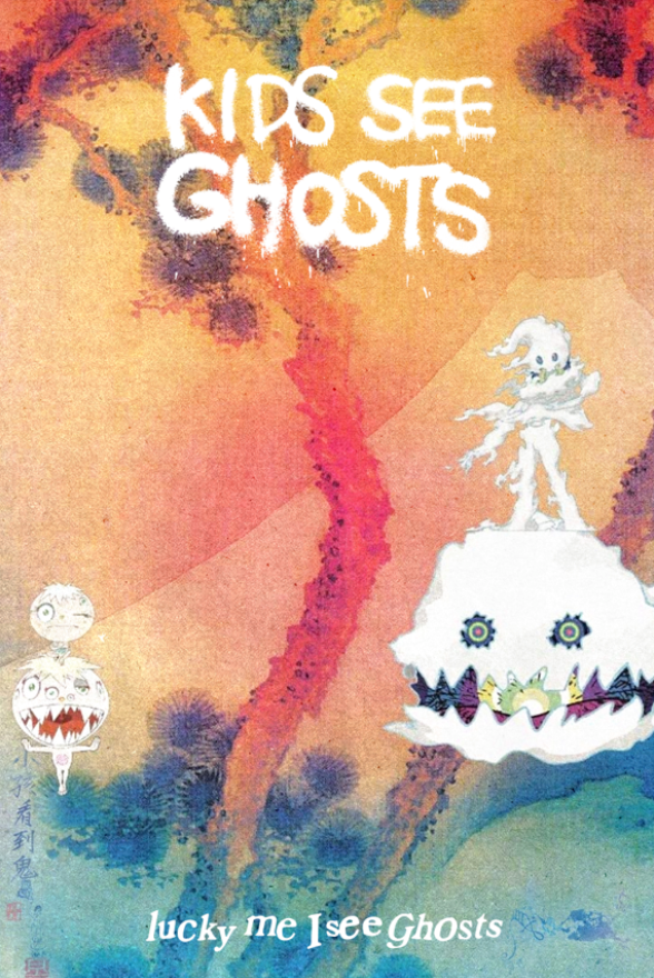 Kanye West x Kid Cudi Lucky Me I See Ghost Poster Posters Plug