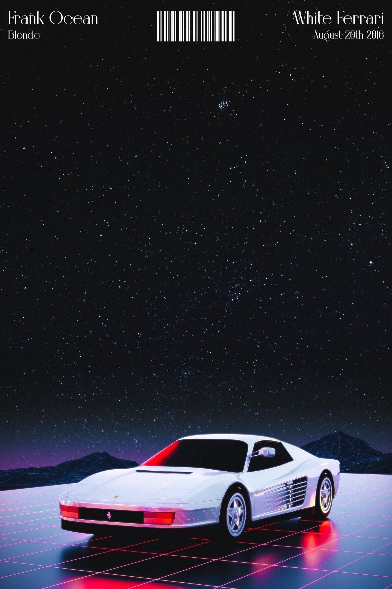 Frank Ocean 'White Ferrari' Poster