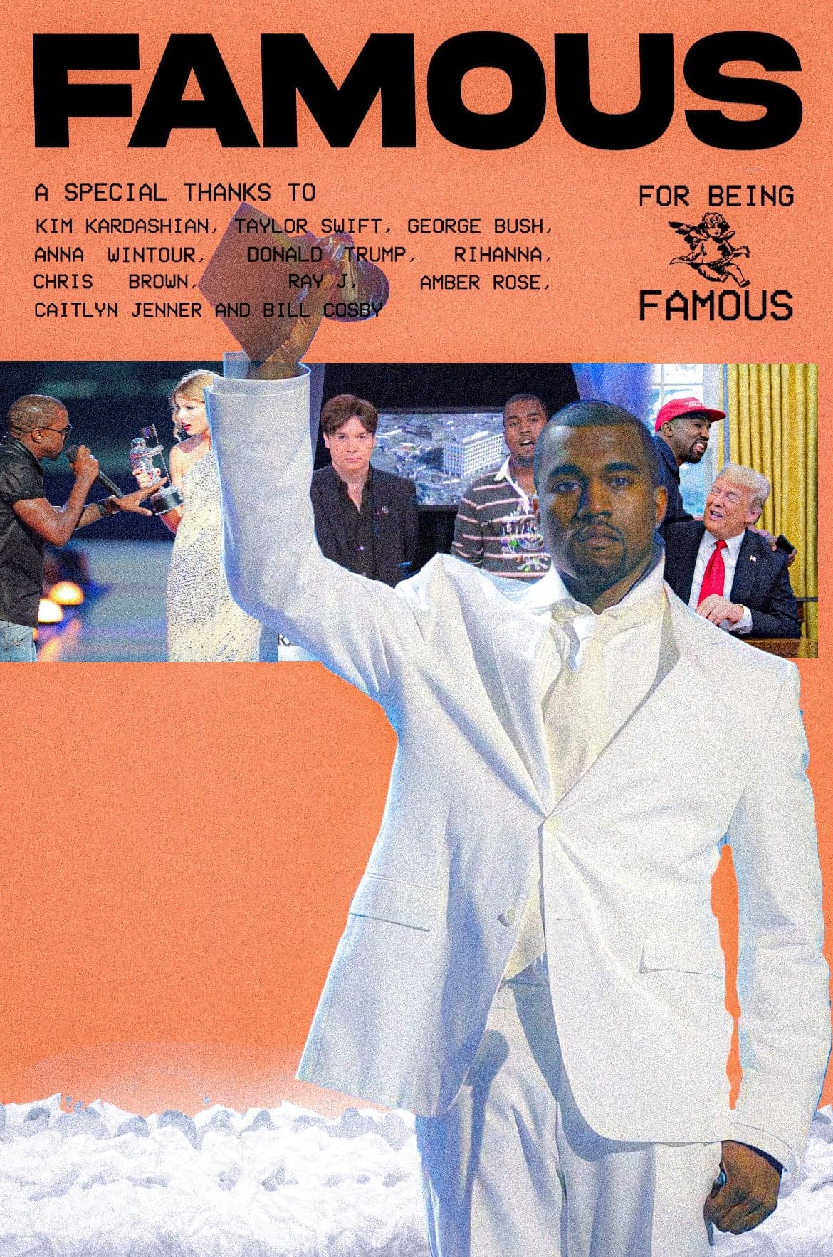 Kanye West 'For Being Famous' Poster – Posters Plug