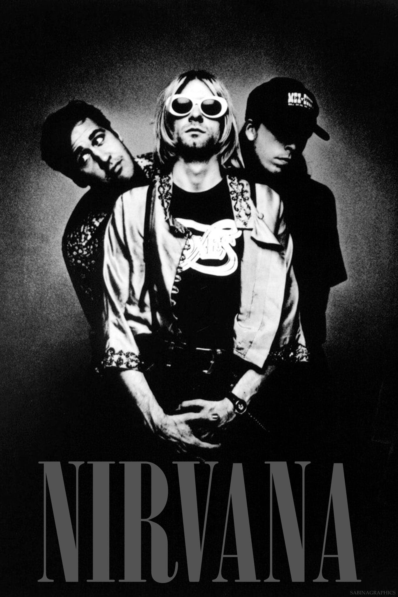 Nirvana 'Black x White' Poster – Posters Plug