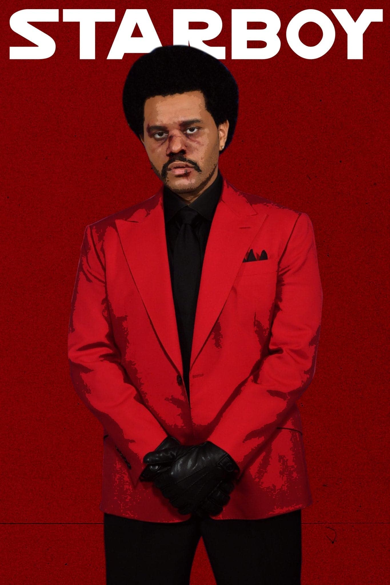 The Weeknd 'Starboy' Red Tux Poster