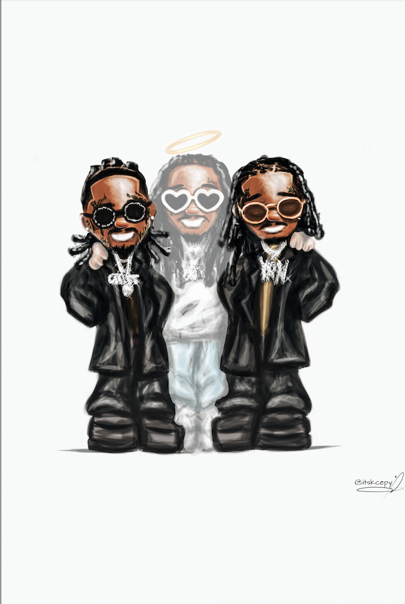 Migos 'Rest In Paradise Drawn' Poster