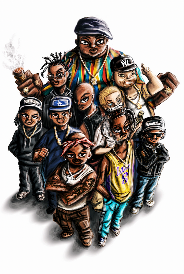 Rap Legends 'Together Drawn' Poster