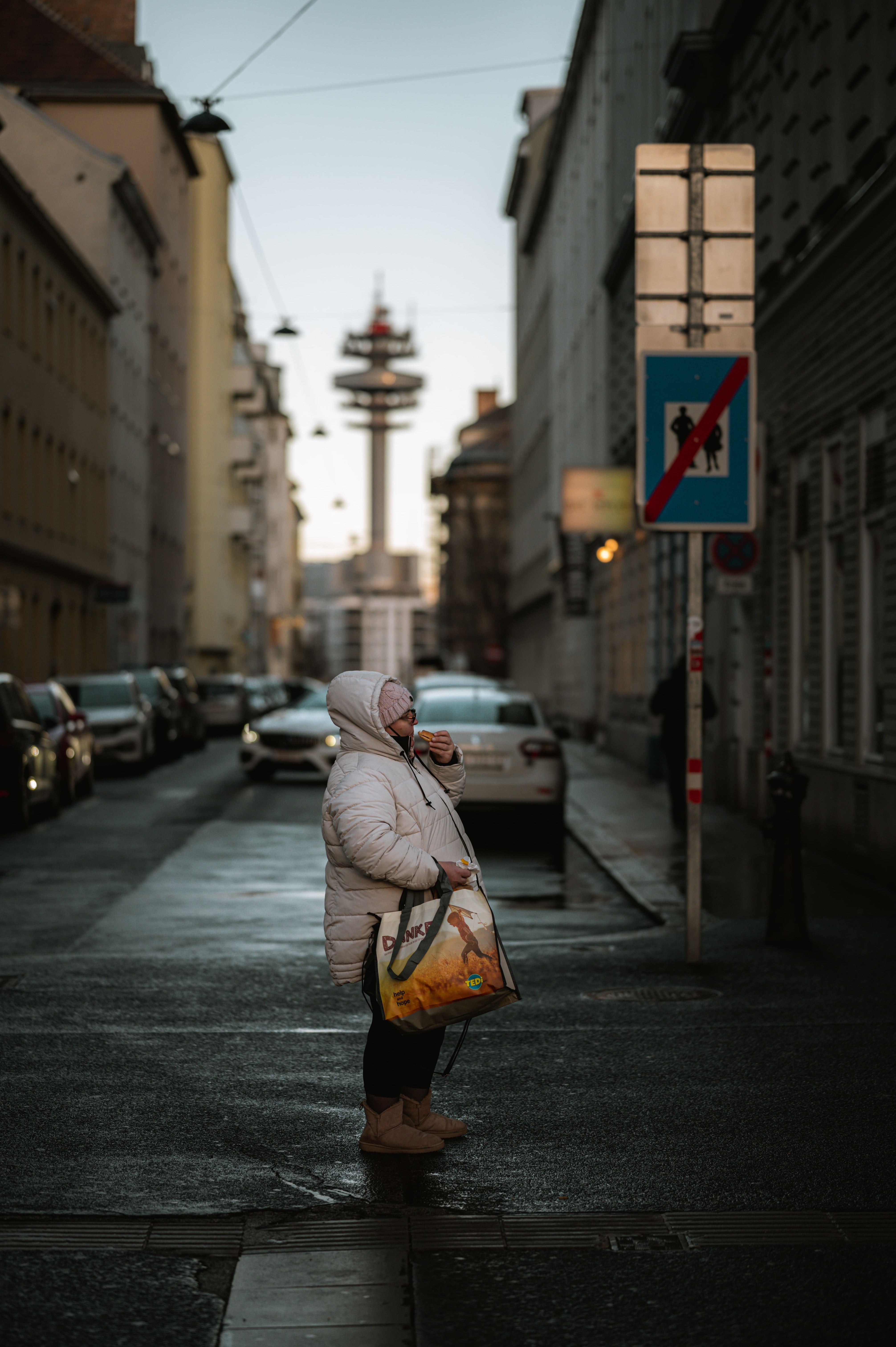 Walking through Street Poster