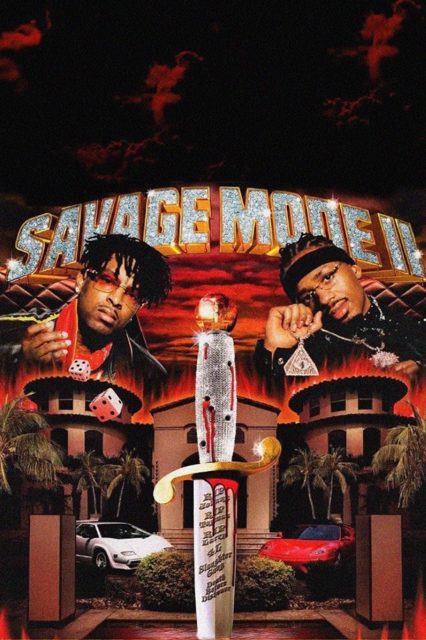 21 Savage x Metro Boomin ‘Savage Mode II Diamond Blade’ Poster - Posters Plug