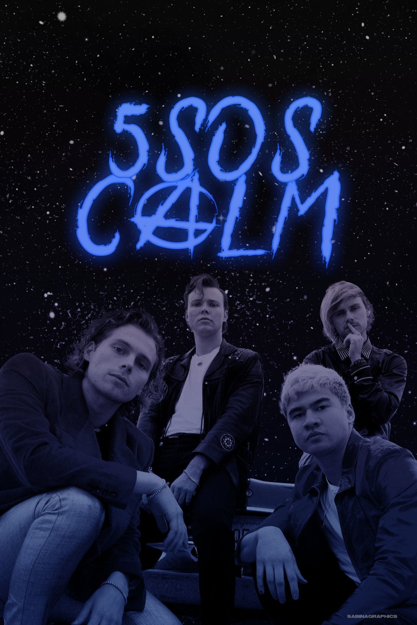 5 Seconds Of Summer ‘Calm’ Neon Poster - Posters Plug