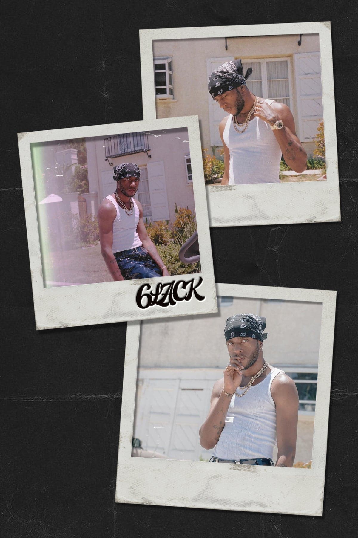 6lack 'Polaroid Collage' Poster - Posters Plug