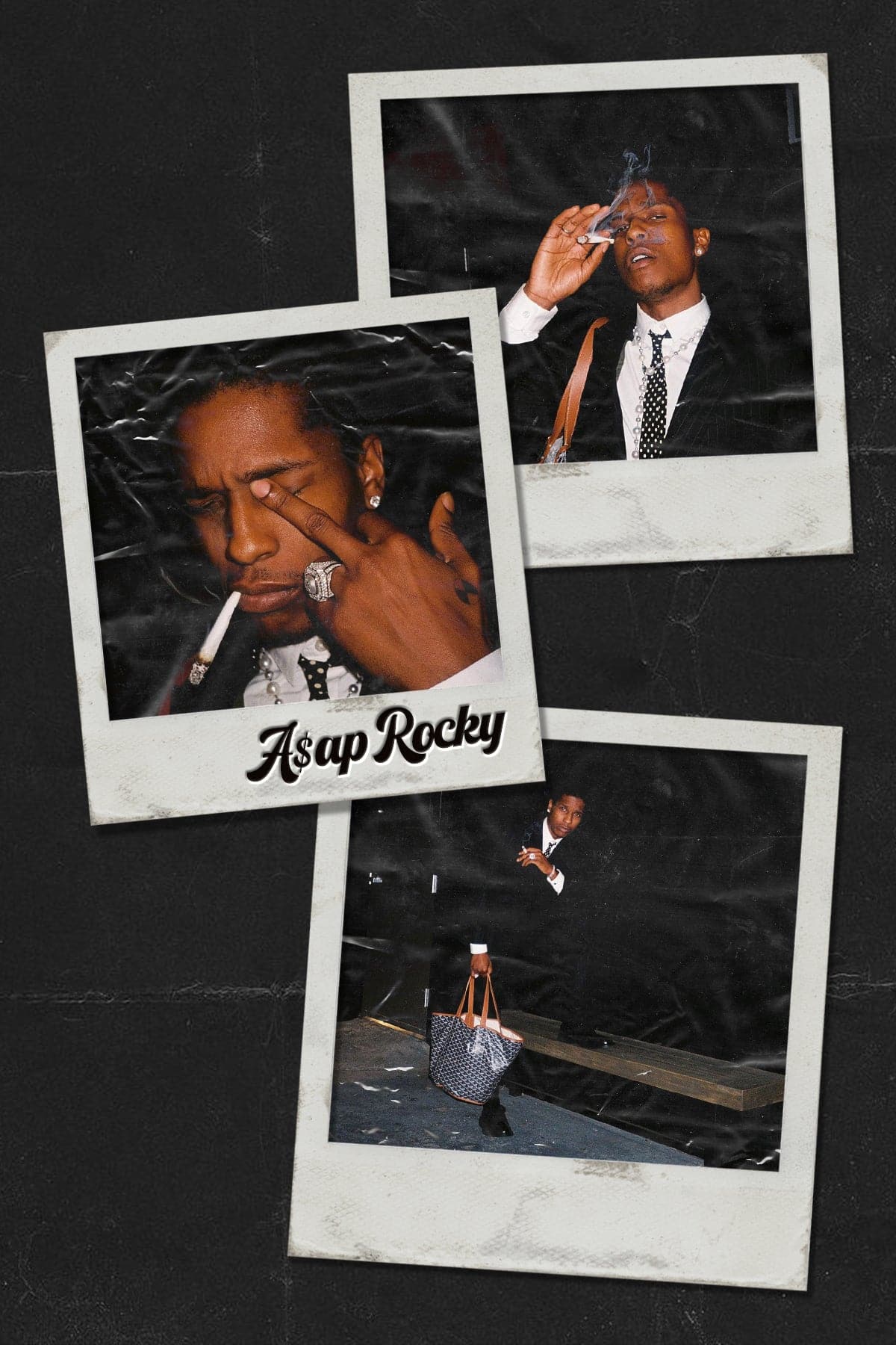 A$AP Rocky 'Polaroid Collage' Poster - Posters Plug