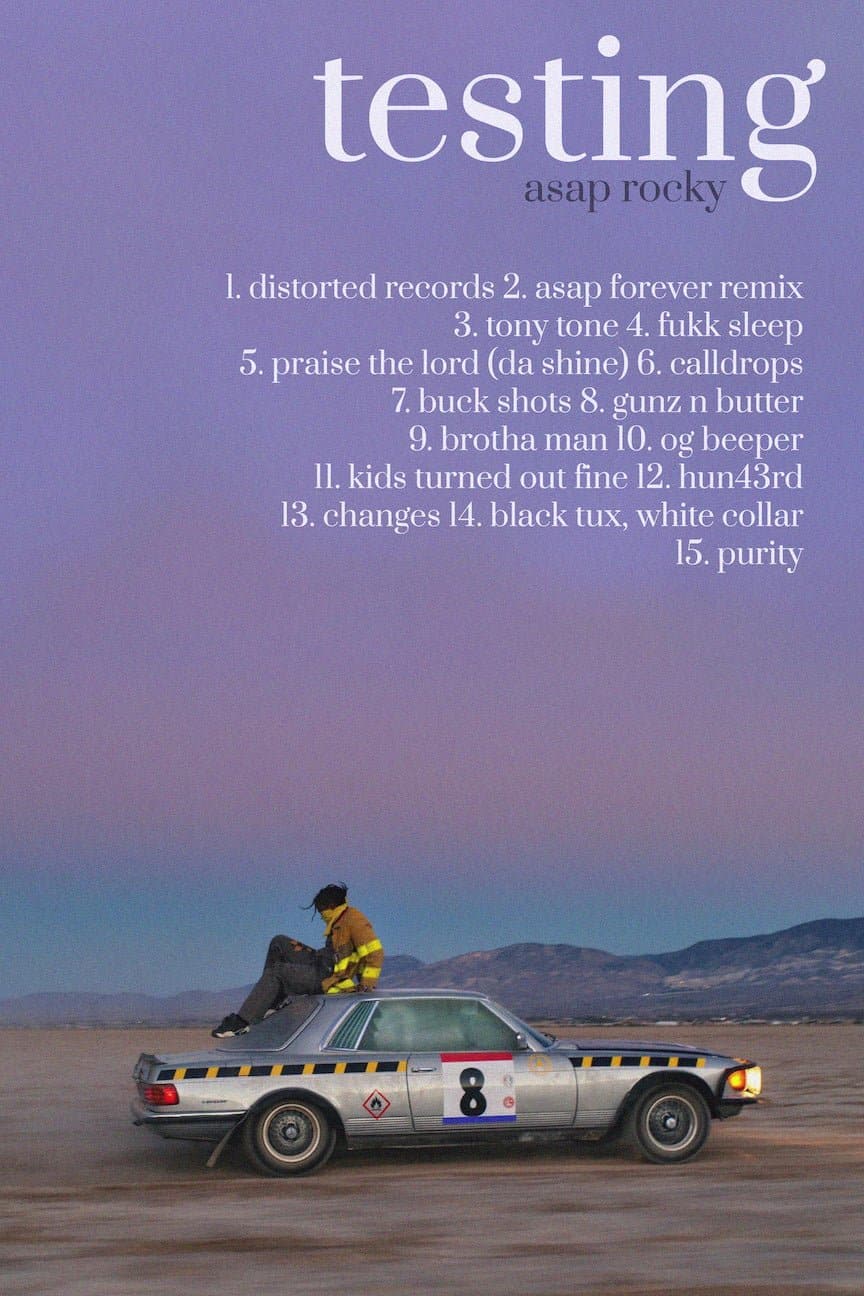 A$AP Rocky TESTING Tracklist - Posters Plug