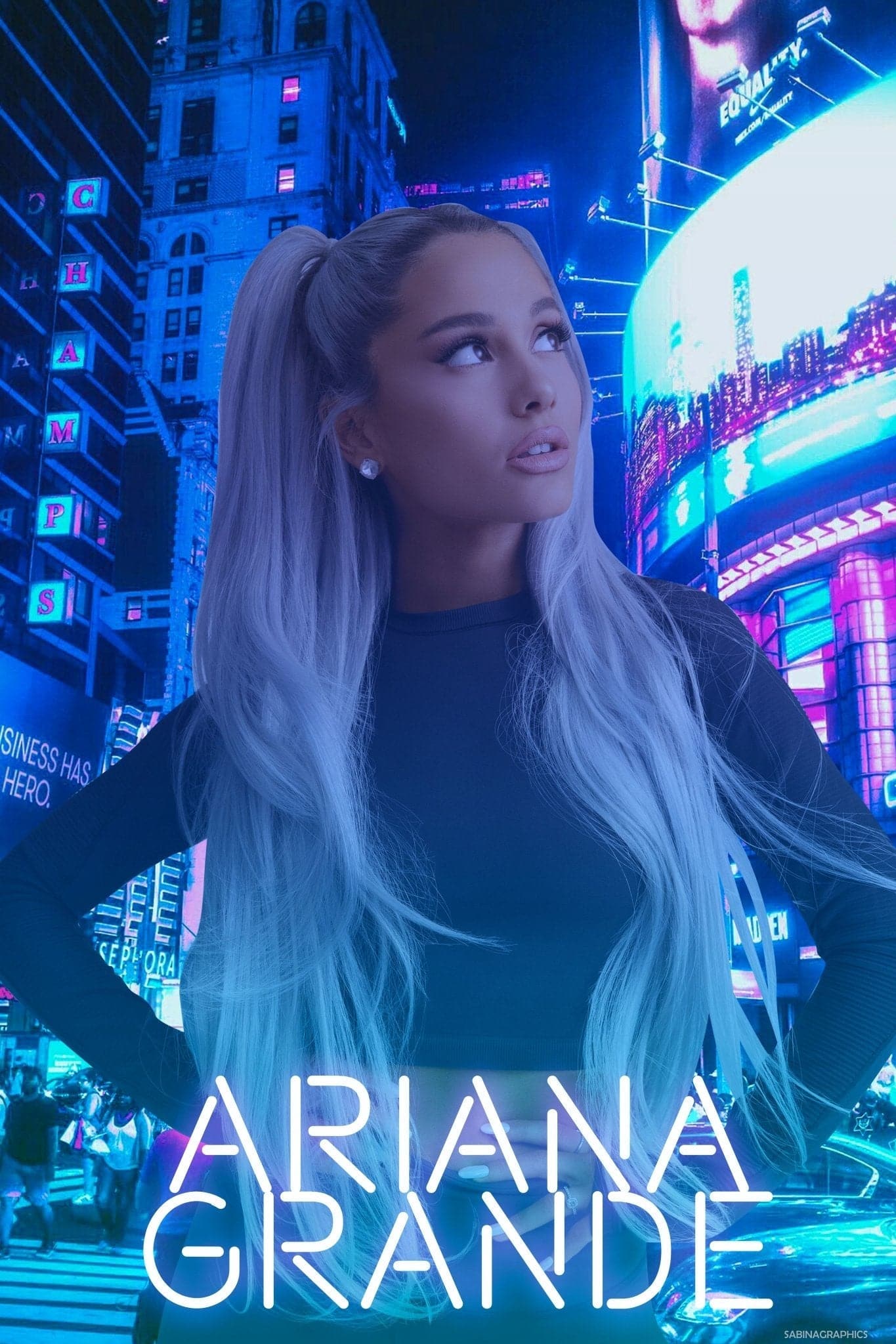 Ariana Grande ‘Neon Lights’ Poster - Posters Plug
