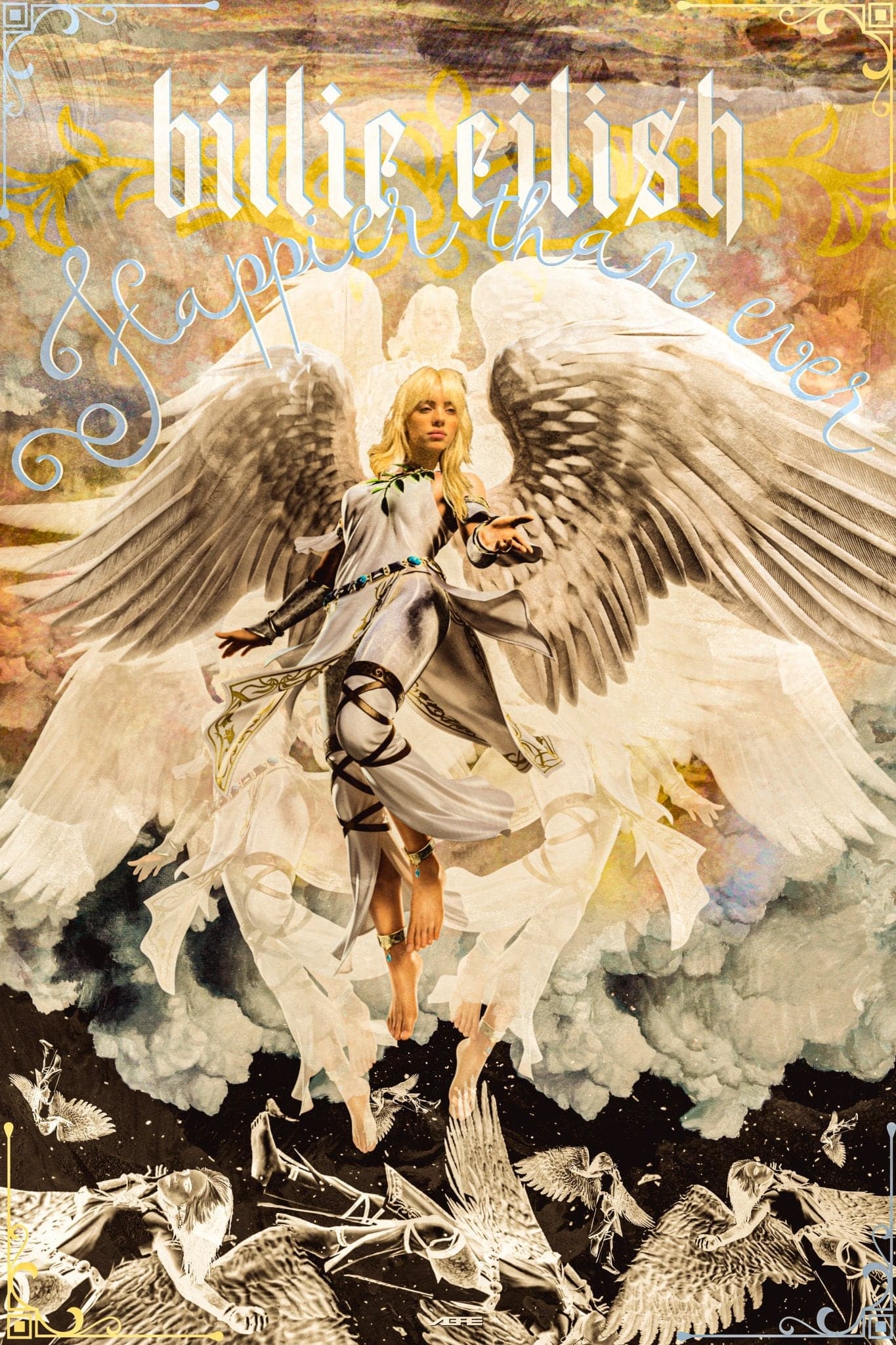 Billie Eilish ‘Happier Than Ever’ Angel Poster - Posters Plug