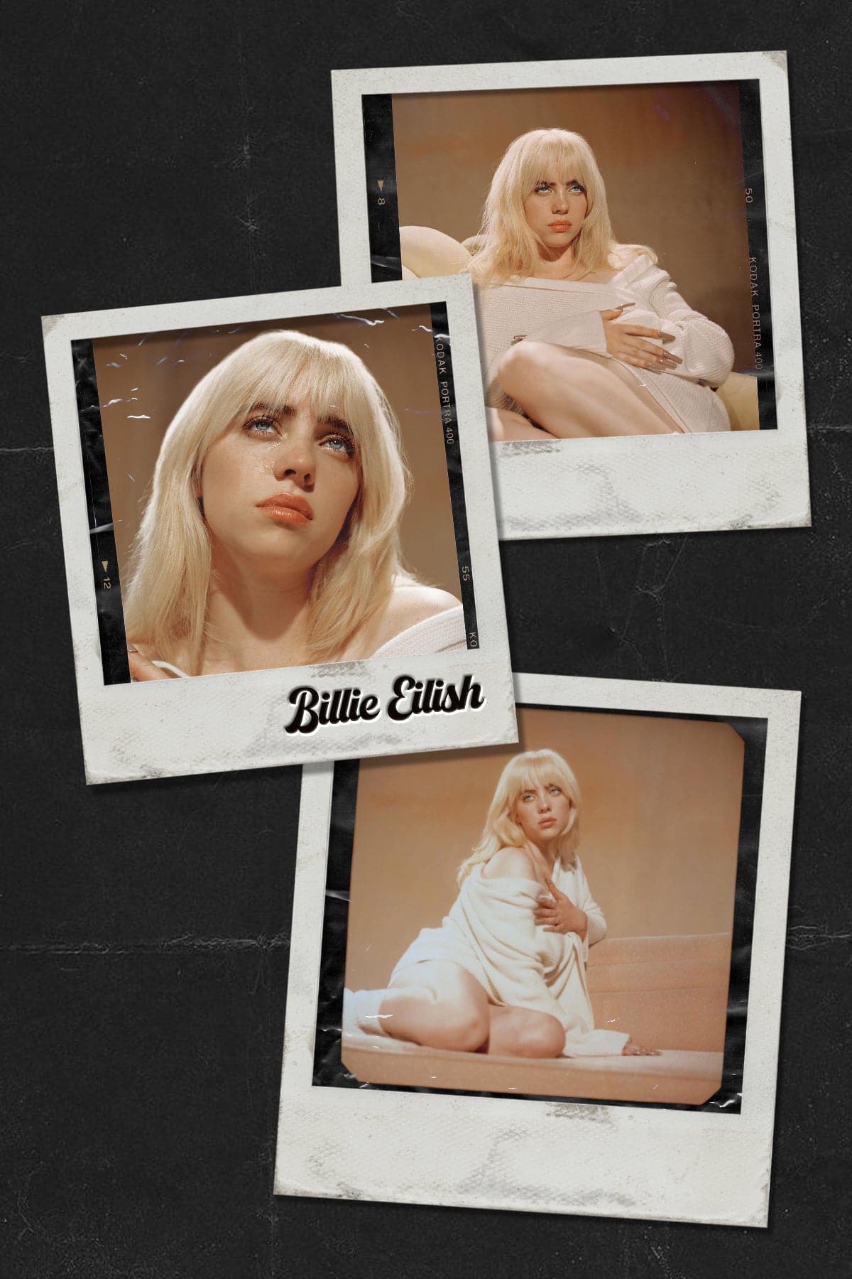 Billie Eilish 'Polaroid Collage' Poster - Posters Plug