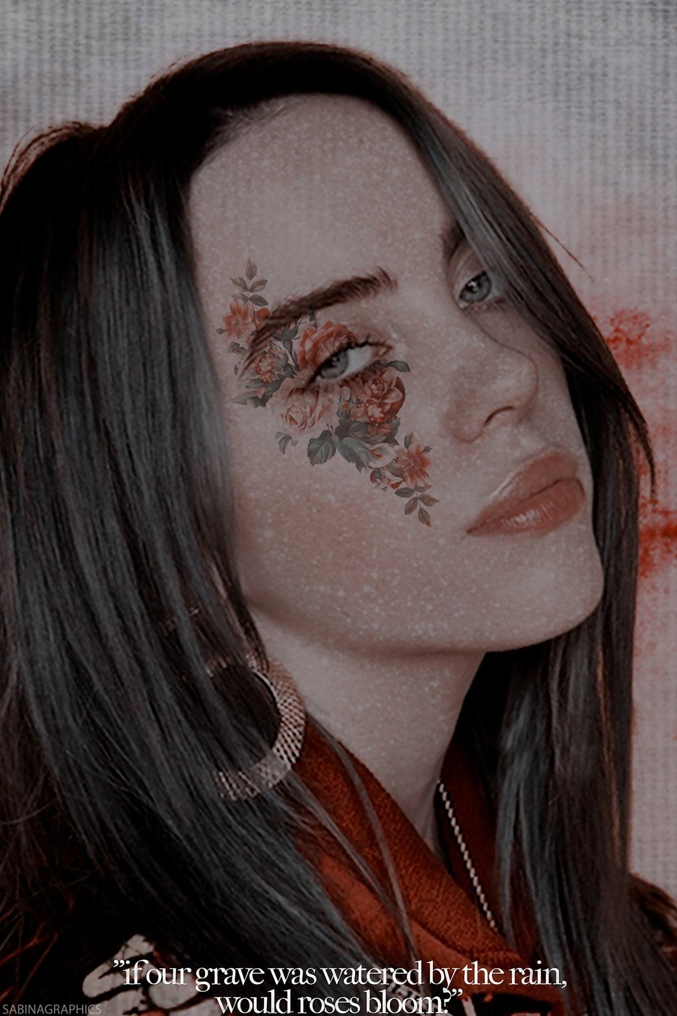 Billie Eilish 'Would Roses Bloom?' Poster Posters Plug