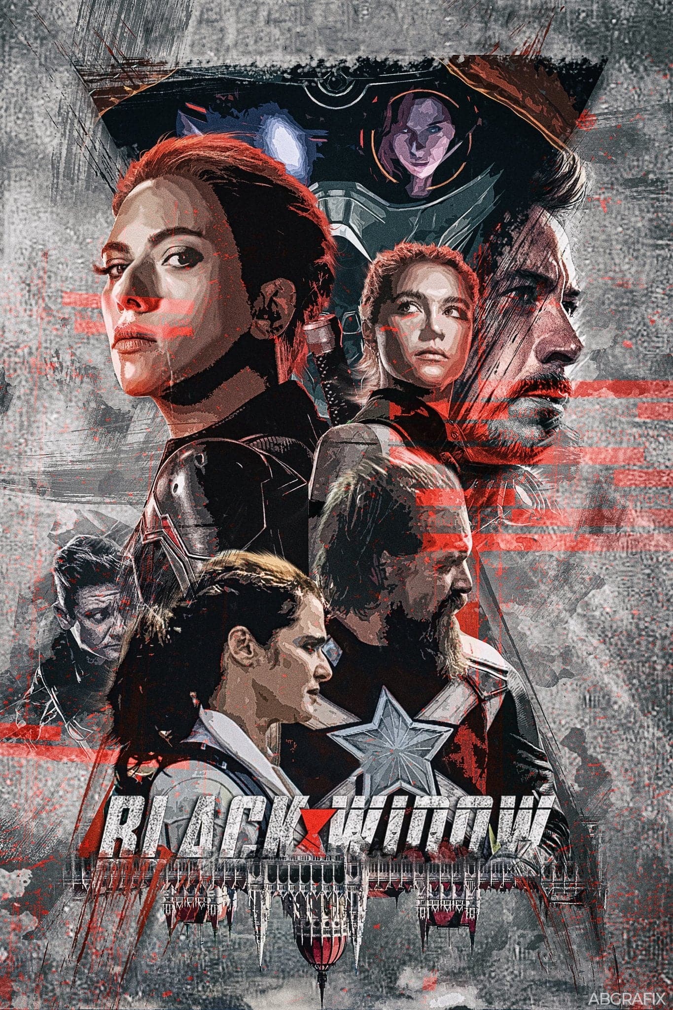 Black Widow ‘Grey’ Poster - Posters Plug