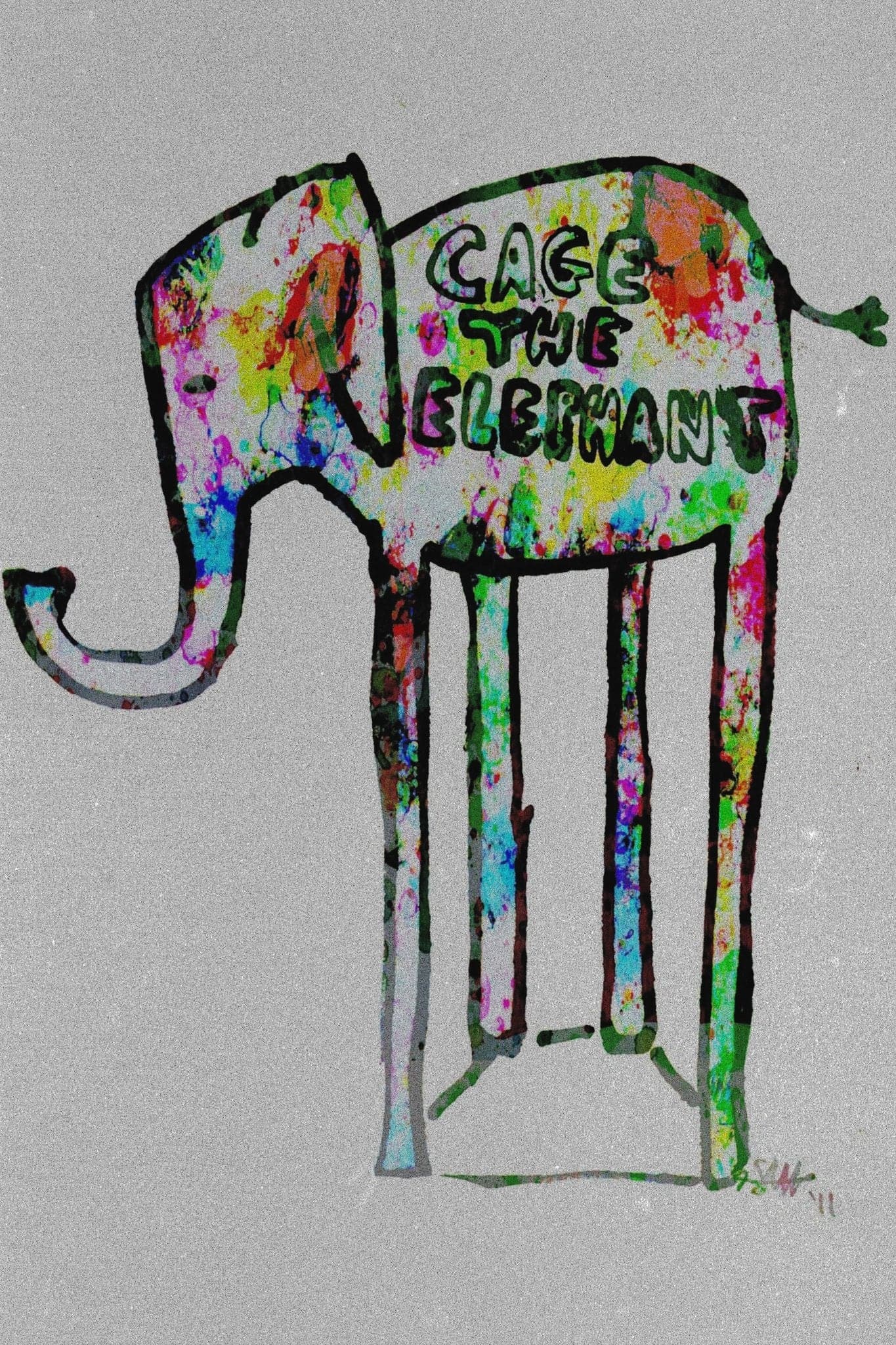 Cage The Elephant (Forth Worth, TX 2024) sérigraphie de Liorzh - French Cage The Elephant (Forth Worth, TX 2024) sérigraphie de Liorzh - French