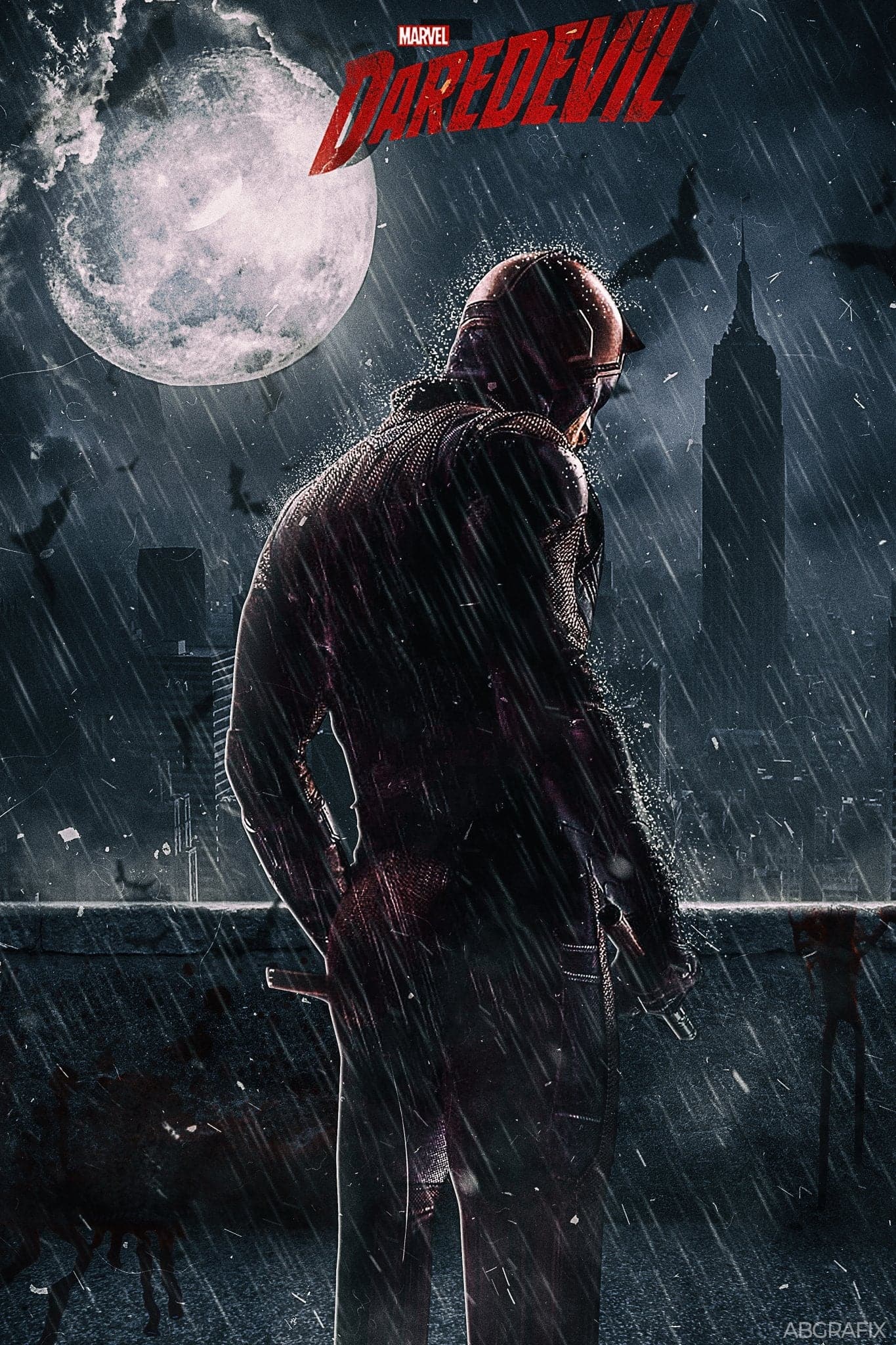 Daredevil 'Rain' Poster - Posters Plug