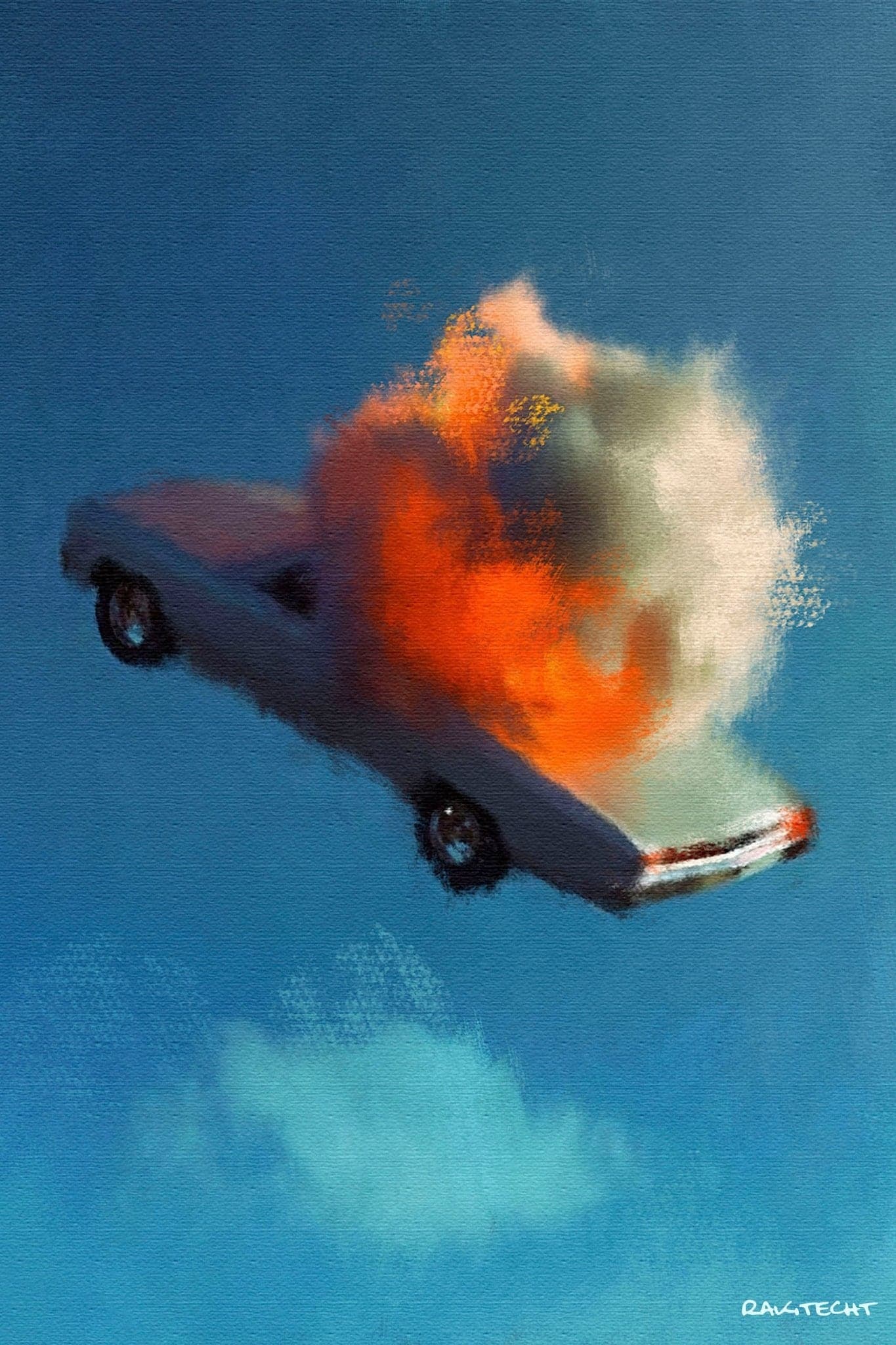 Exploding Car Poster - Posters Plug