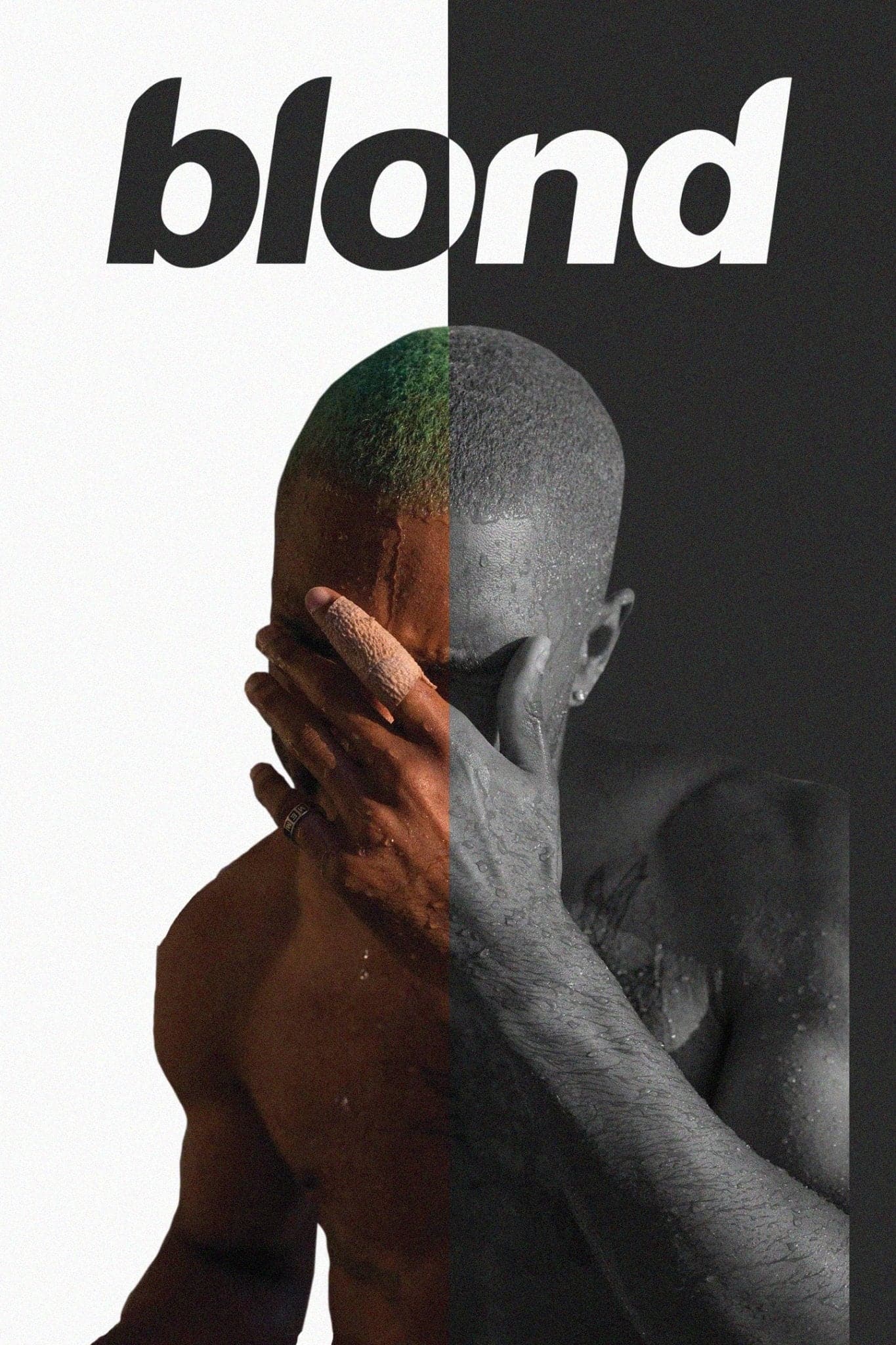 Frank Ocean ‘Blonde 50-50 Black and White’ Poster - Posters Plug