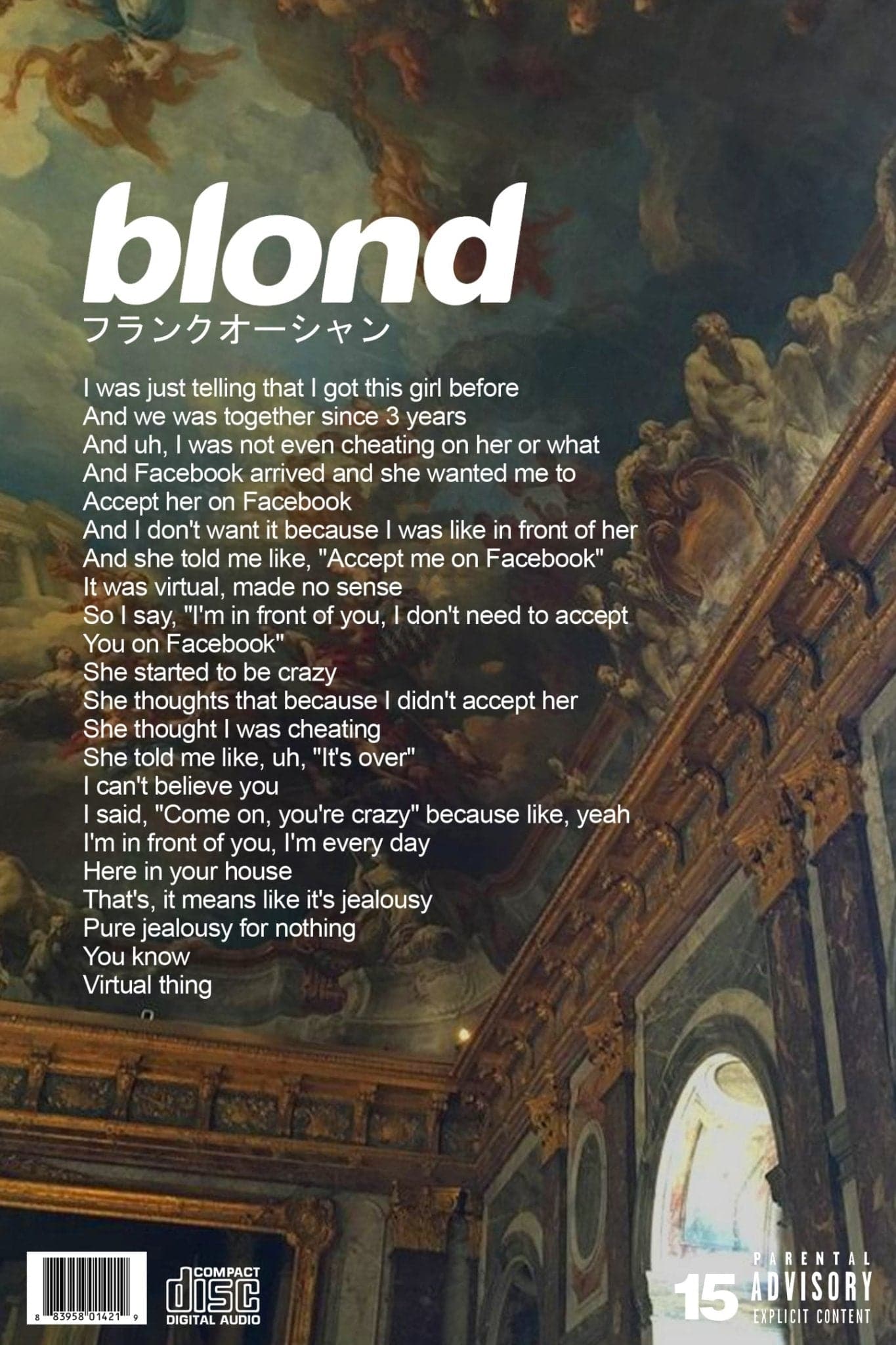 Frank Ocean 'Seigfried' Blond Album Poster - Posters Plug