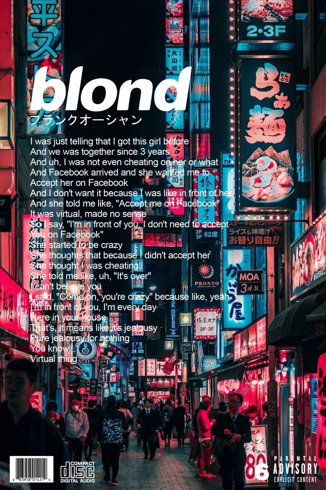 Frank Ocean 'Skyline' Blond Album Poster - Posters Plug