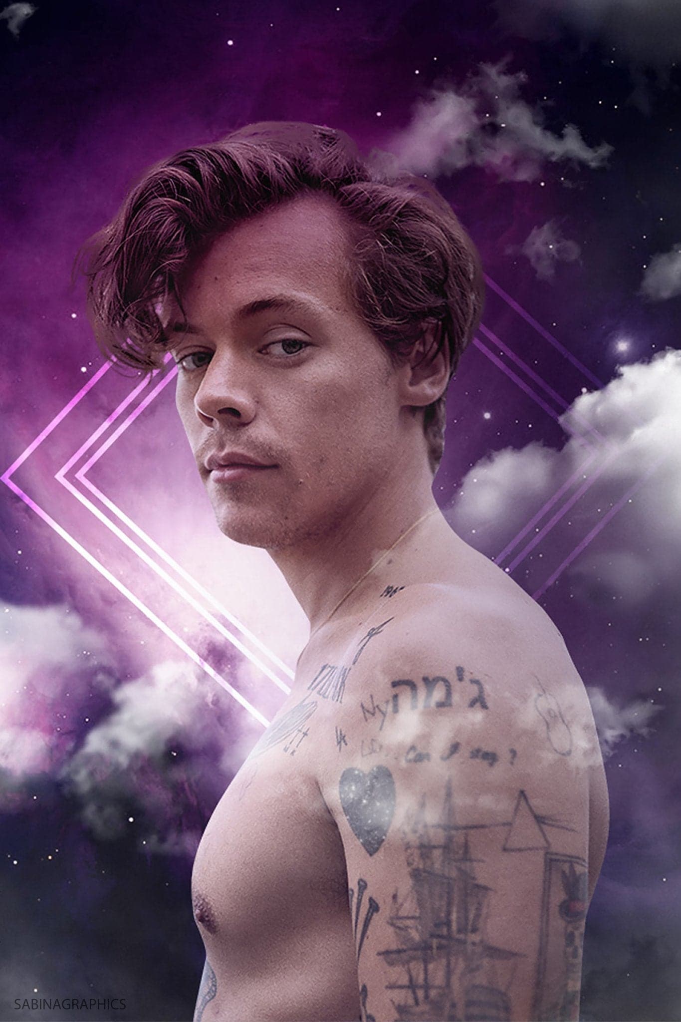 Harry Styles 'Purple Clouds' Poster - Posters Plug