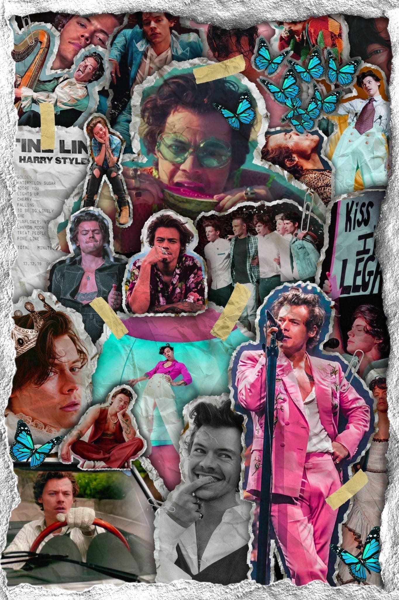 Harry Styles 'Watermelon Sugar Collage' Poster - Posters Plug
