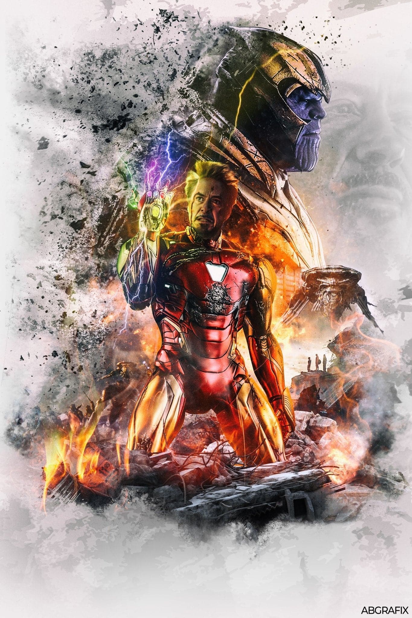 Iron Man 'Snap' Endgame Poster - Posters Plug