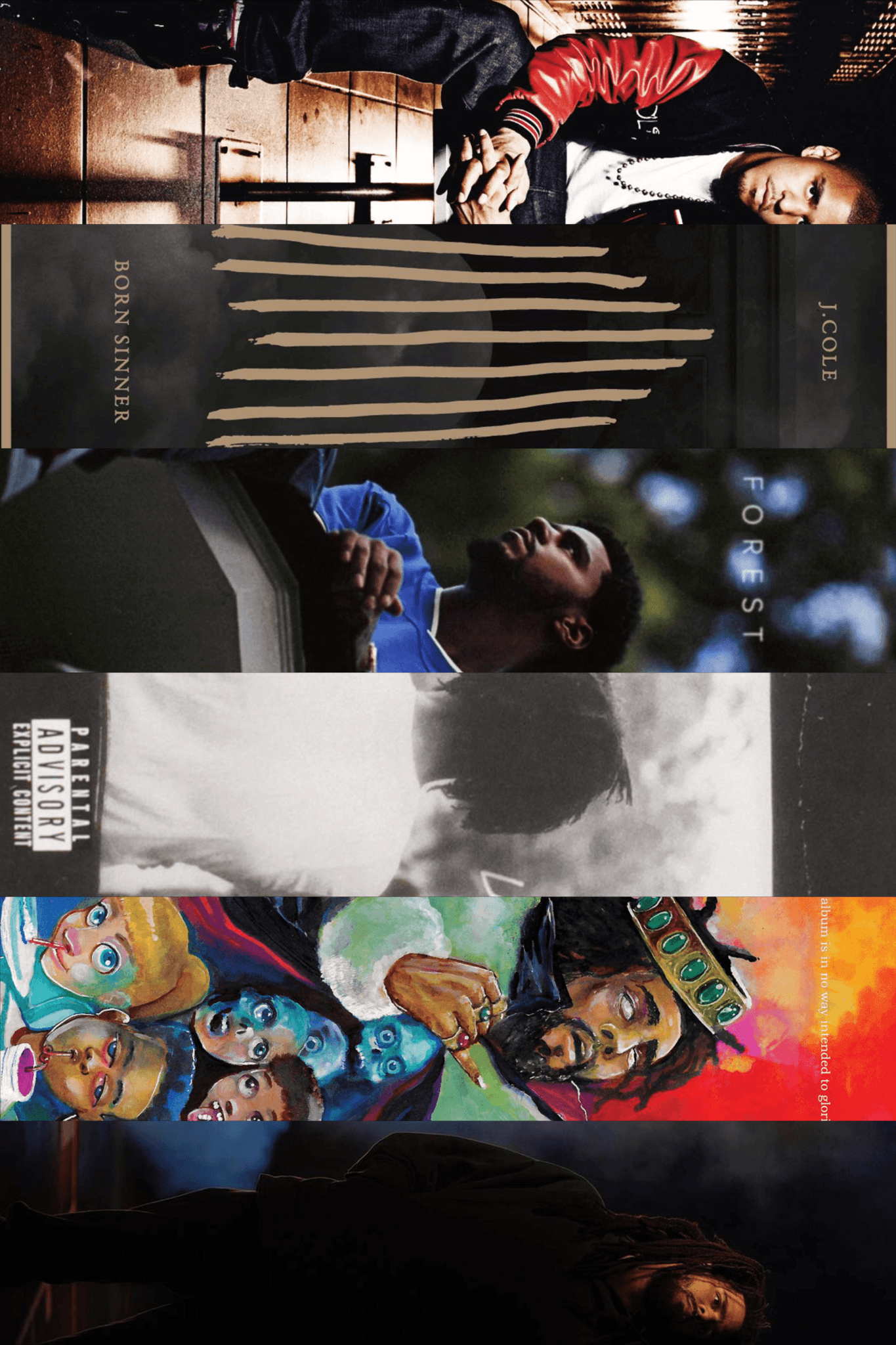 J. Cole 'Discography Collage' Poster - Posters Plug