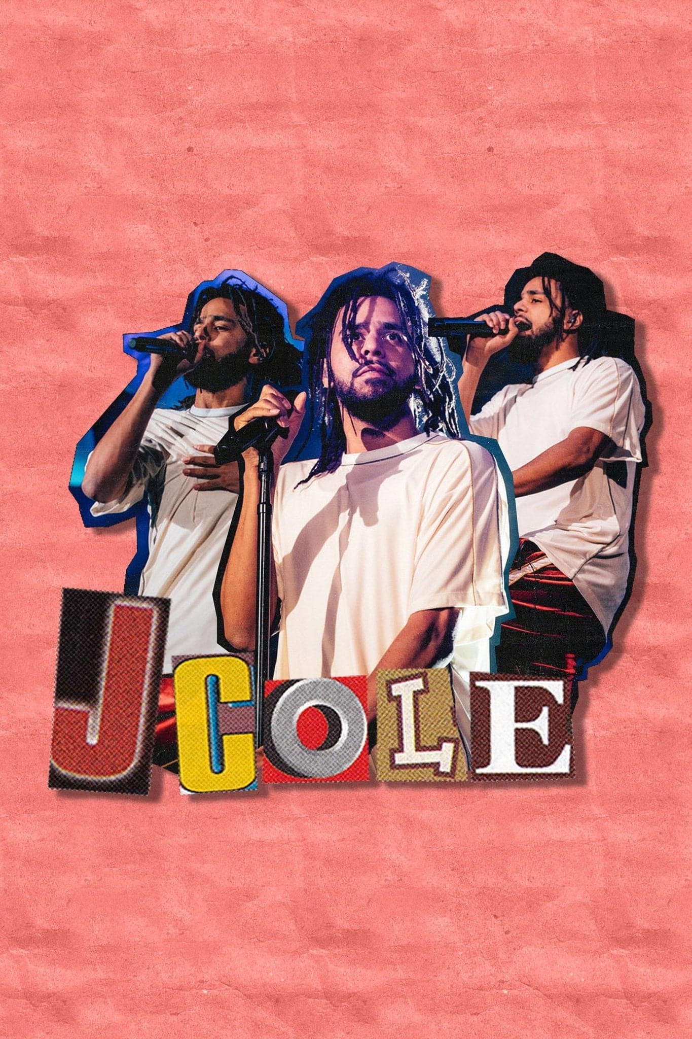 J Cole 'Magazine Cutout' Poster - Posters Plug
