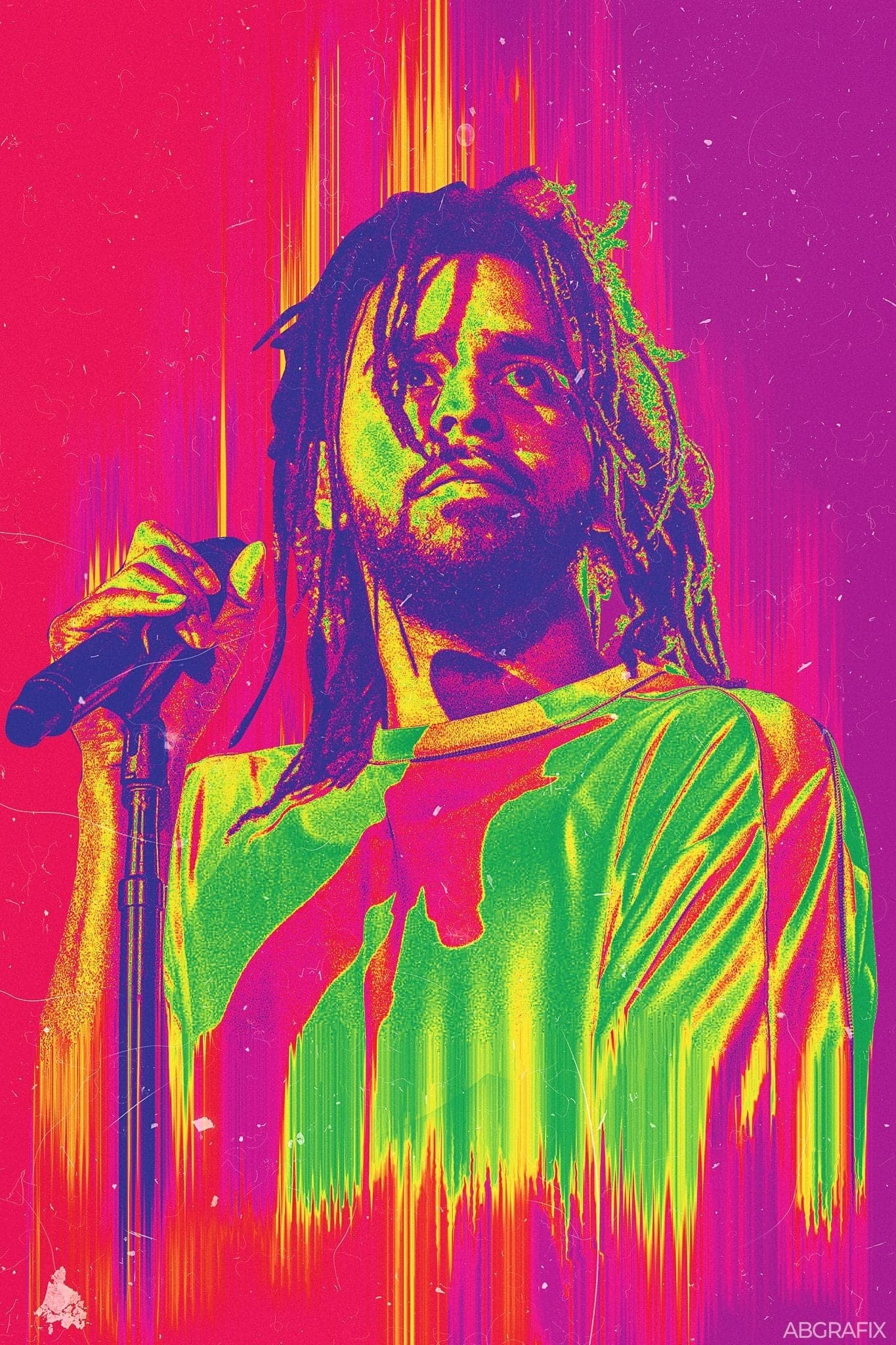 J Cole ‘Tie-Dye’ Poster - Posters Plug