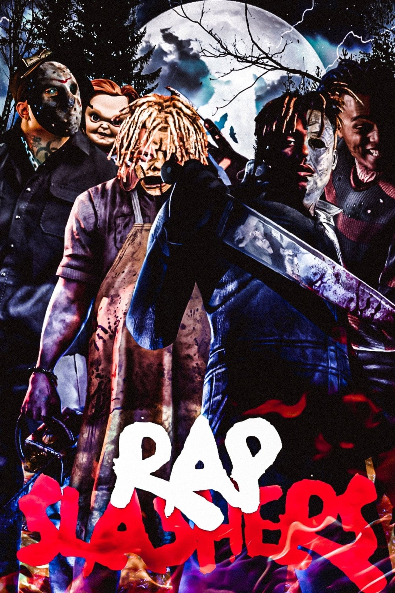 Juice Wrld x XXXTentacion Rap Slashers Poster - Posters Plug
