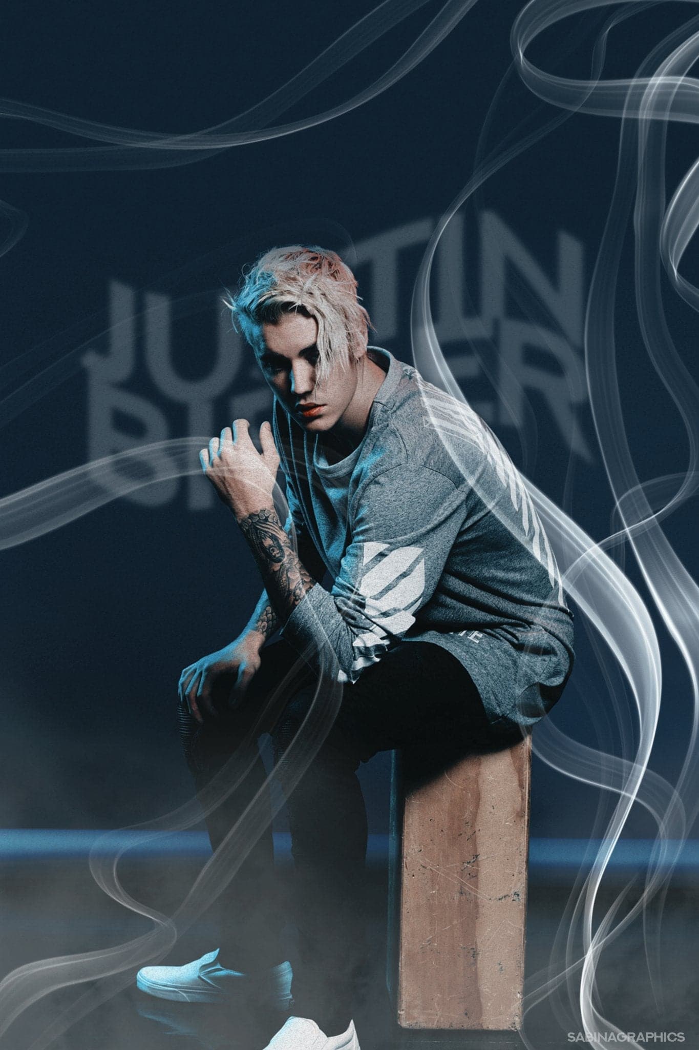 Justin Bieber 'Smoke' Poster - Posters Plug