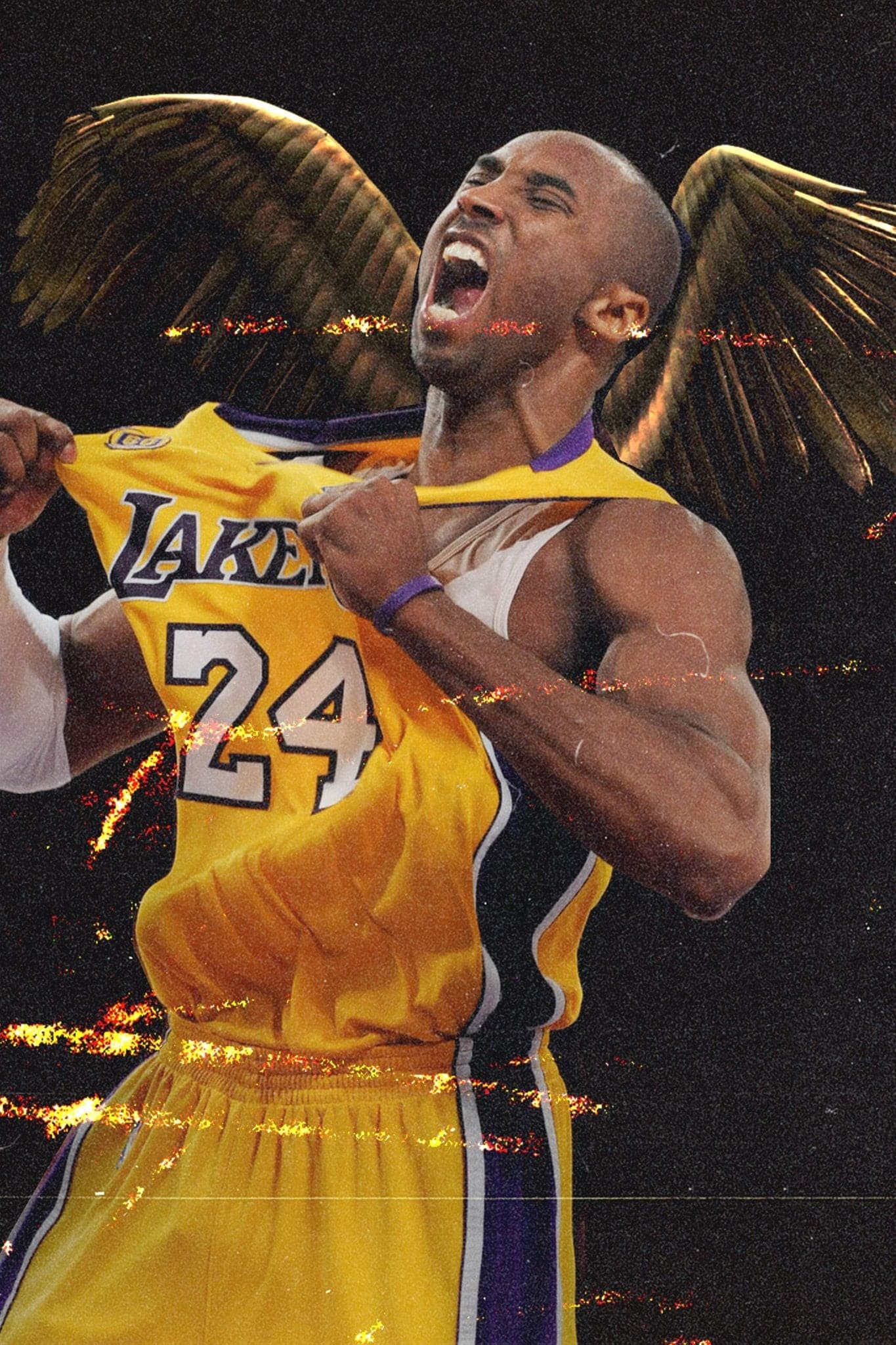 Kobe ‘Angel Wings’ Poster - Posters Plug