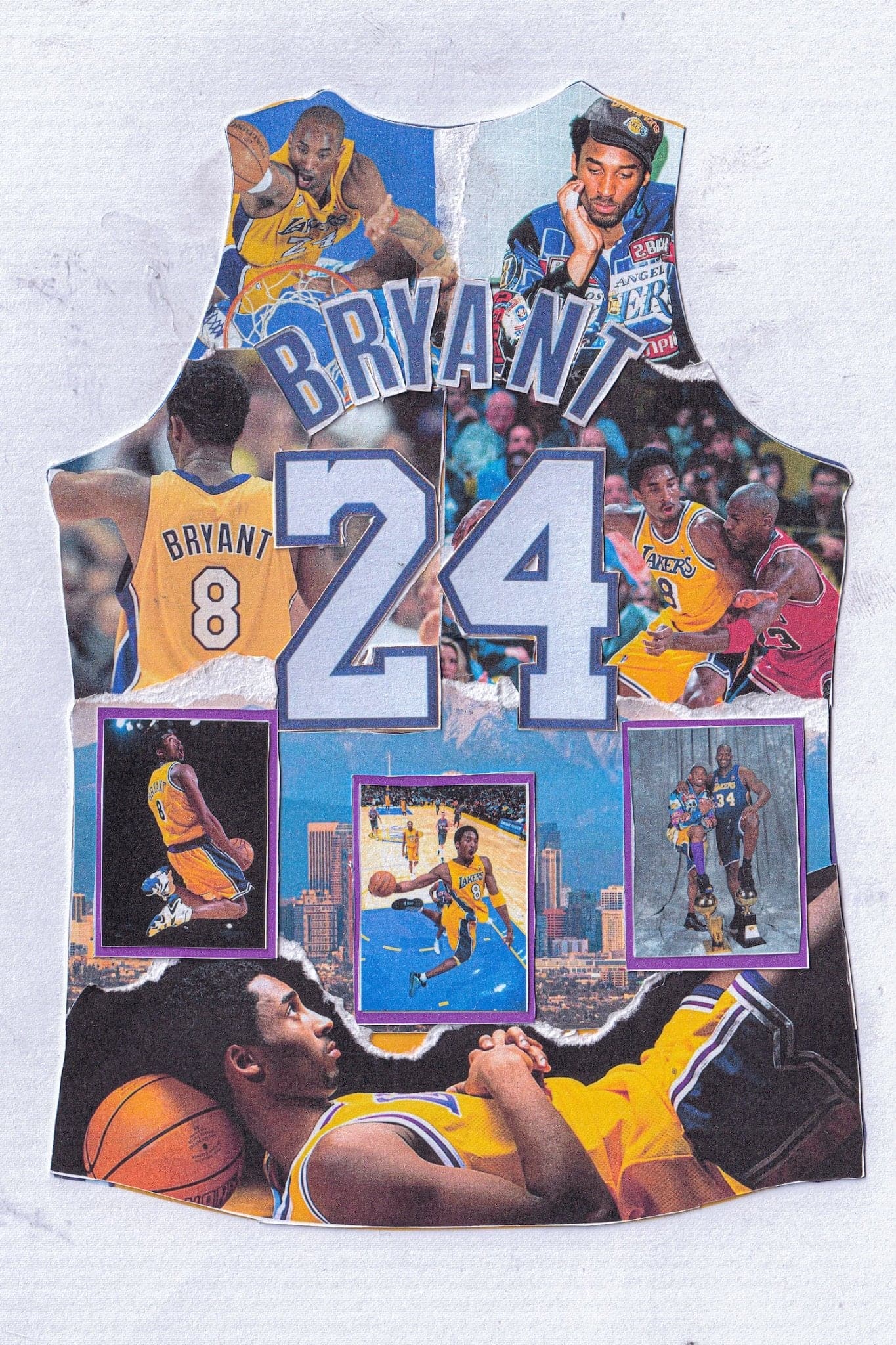 Kobe Bryant 'Jersey' Collage Poster - Posters Plug