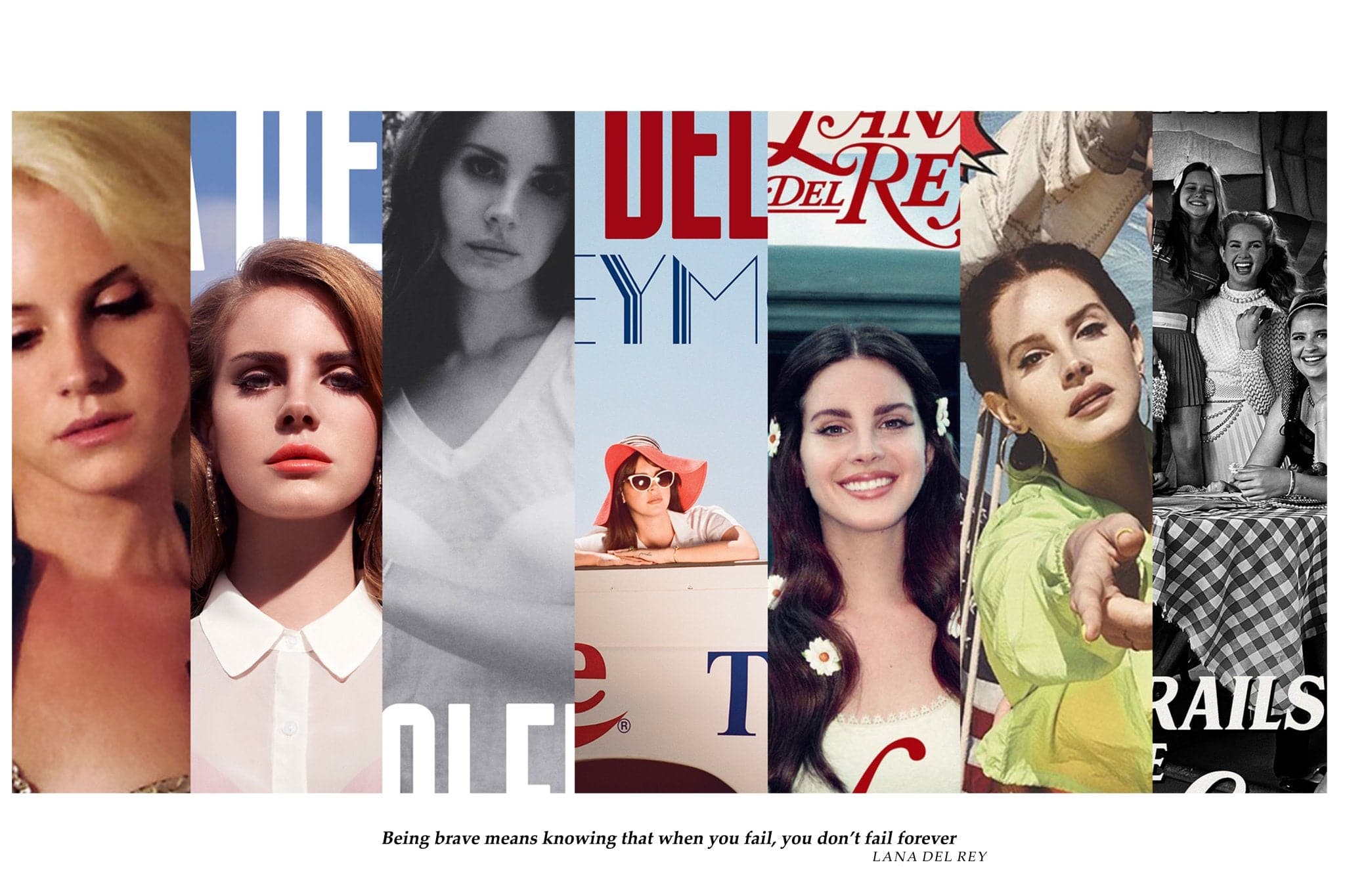 Lana Del Rey 'Album Collage' Landscape Poster - Posters Plug