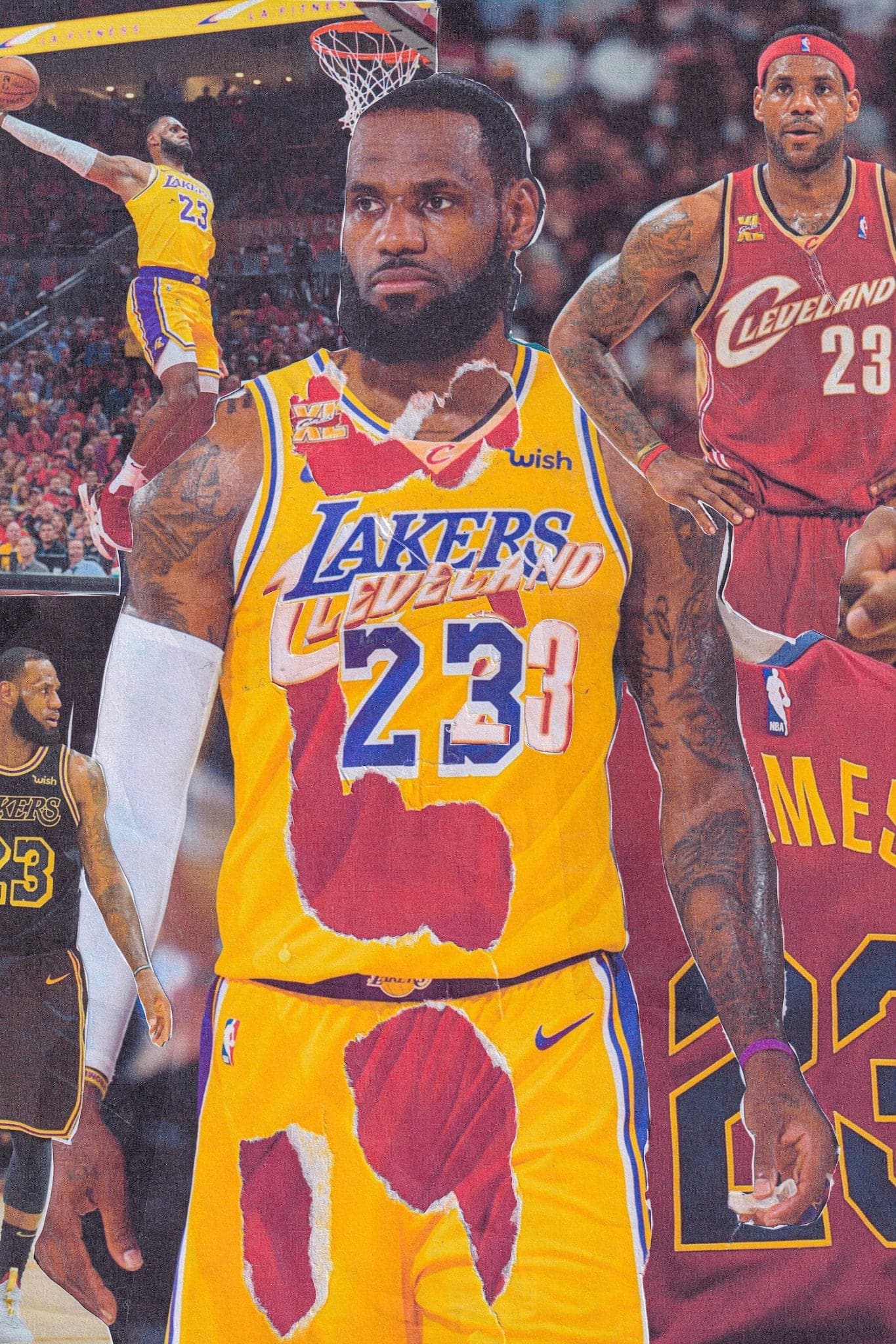 James Lebron James Collage Ready For Nba All