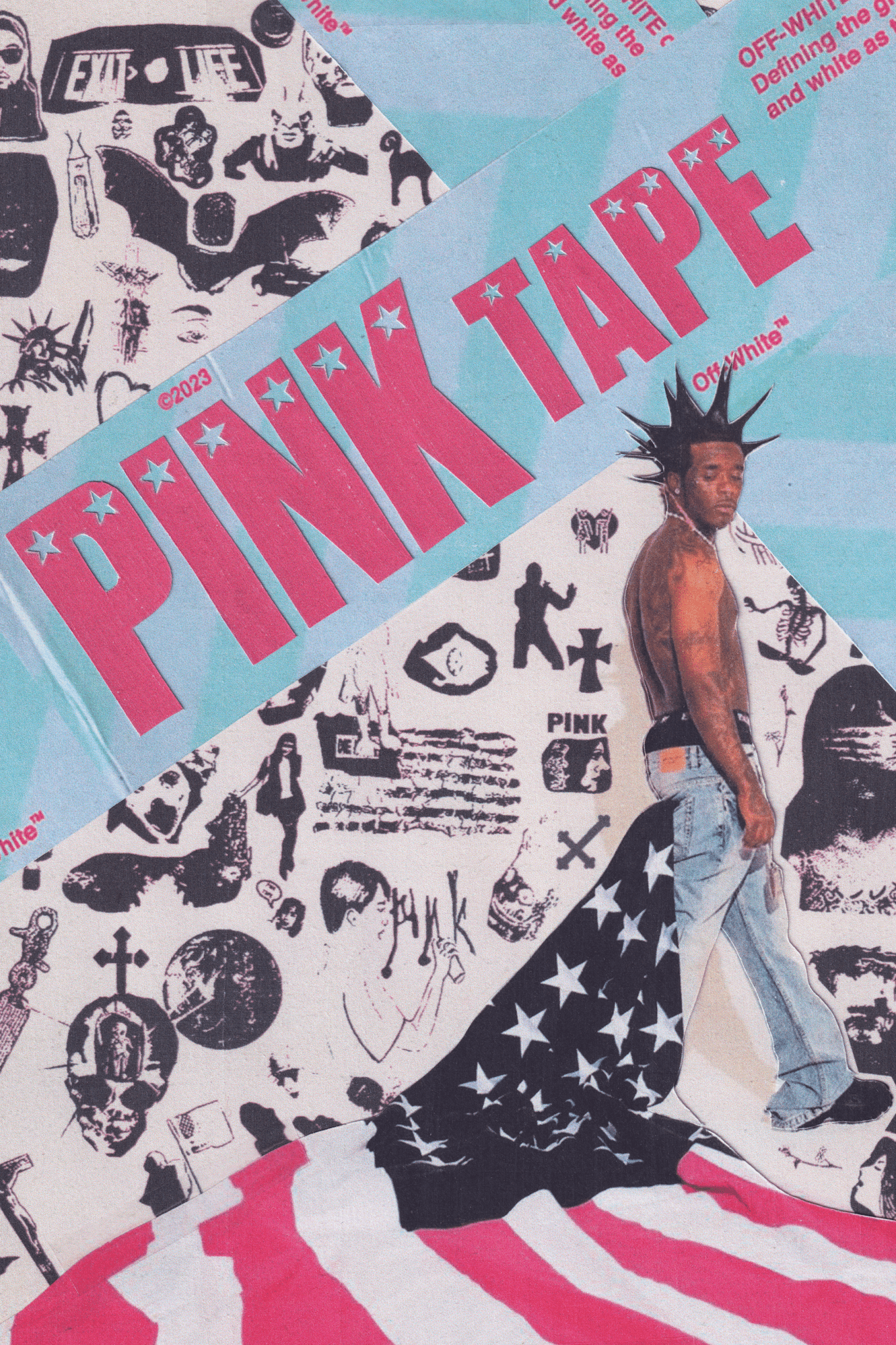 Lil Uzi Vert 'Off White Pink Tape' Poster - Posters Plug