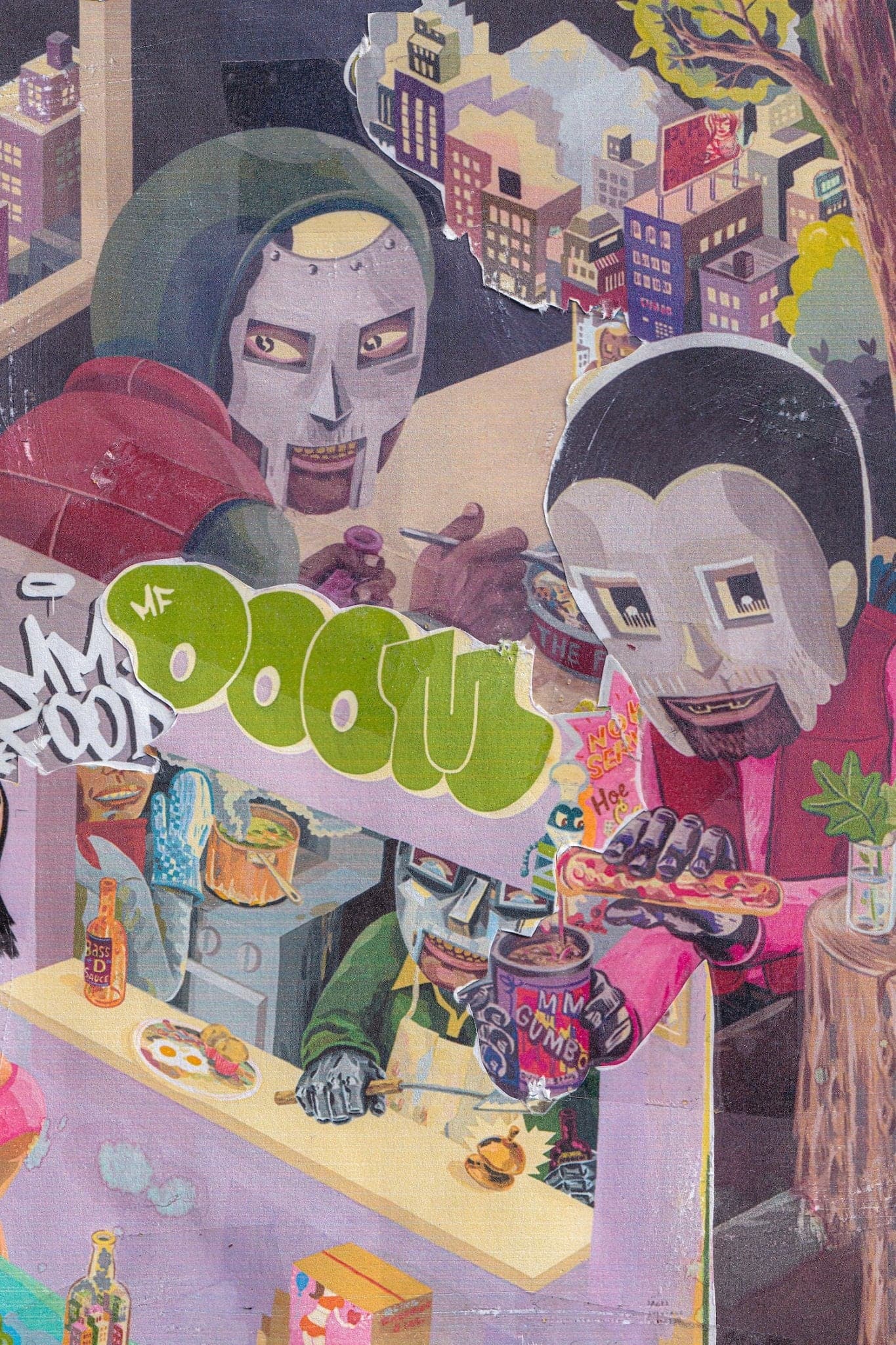 MF DOOM 'Doomville' Collage Poster - Posters Plug