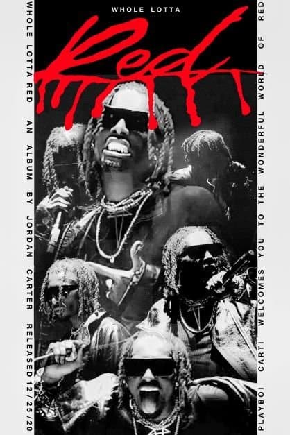 Playboi Carti 'Whole Lotta Red Faces' Poster - Posters Plug