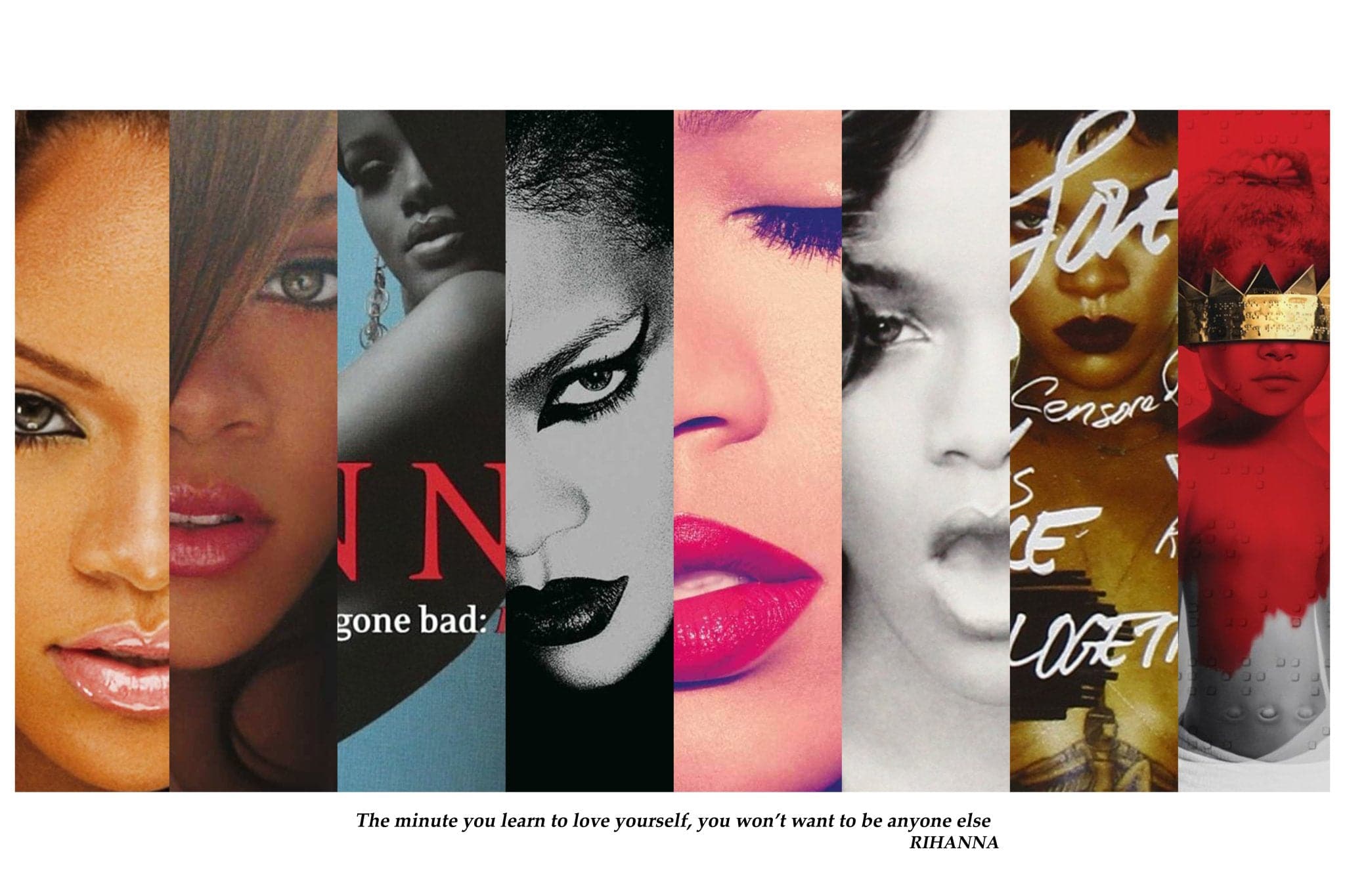 Rihanna 'Album Collage' Landscape Poster - Posters Plug
