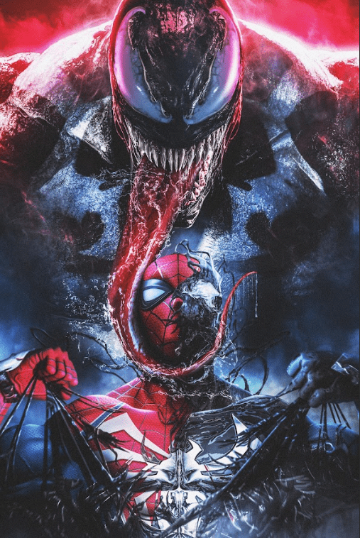 Spiderman x Venom 'Tied Up' Poster - Posters Plug