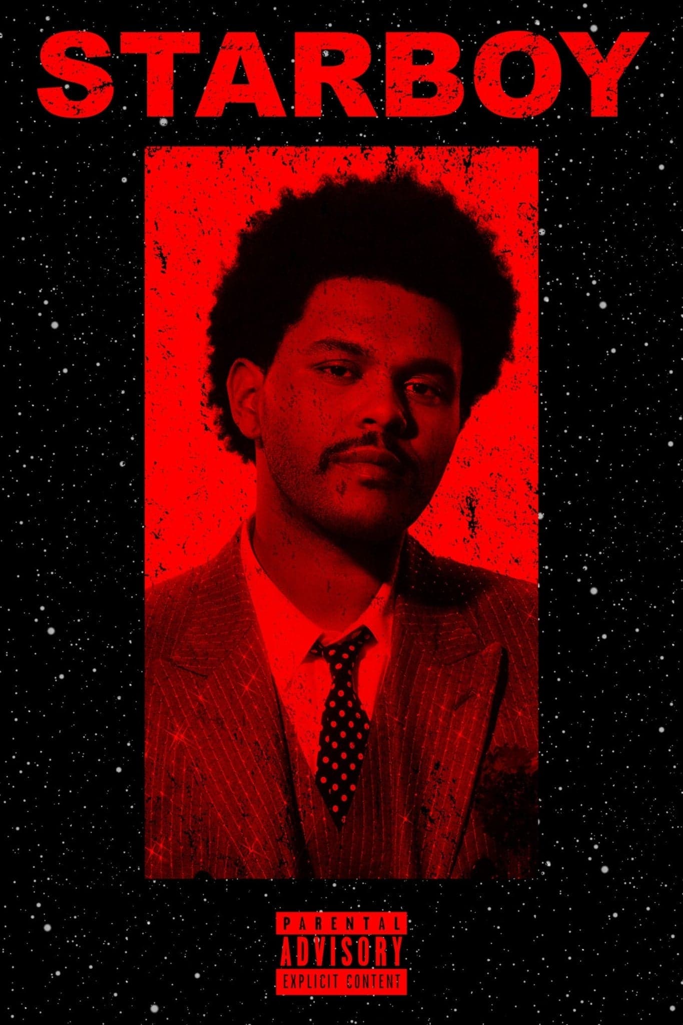 The Weeknd 'Starboy Red' Poster - Posters Plug