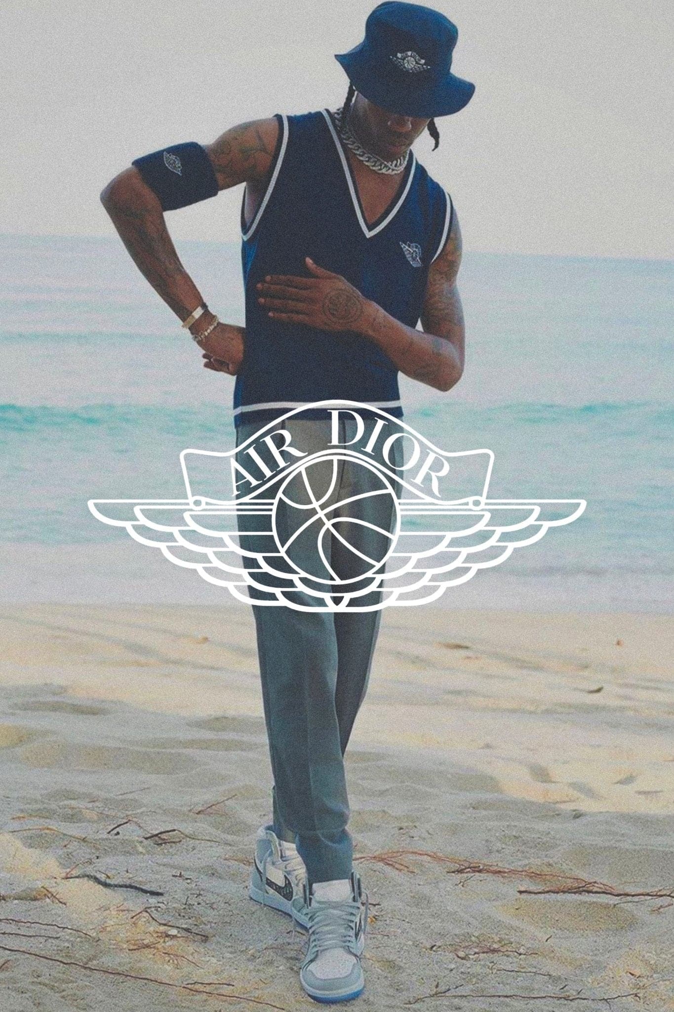 Travis Scott 'Air Dior' Beachfront Poster - Posters Plug
