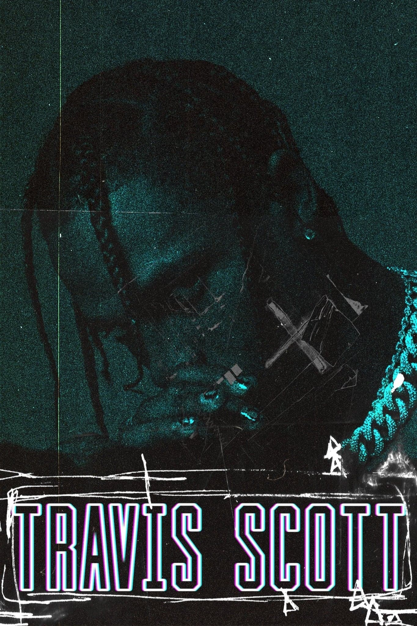 Travis Scott 'Teal' Poster - Posters Plug