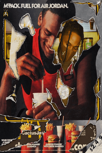 Travis Scott x Michael Jordan x McDonalds Part II Poster