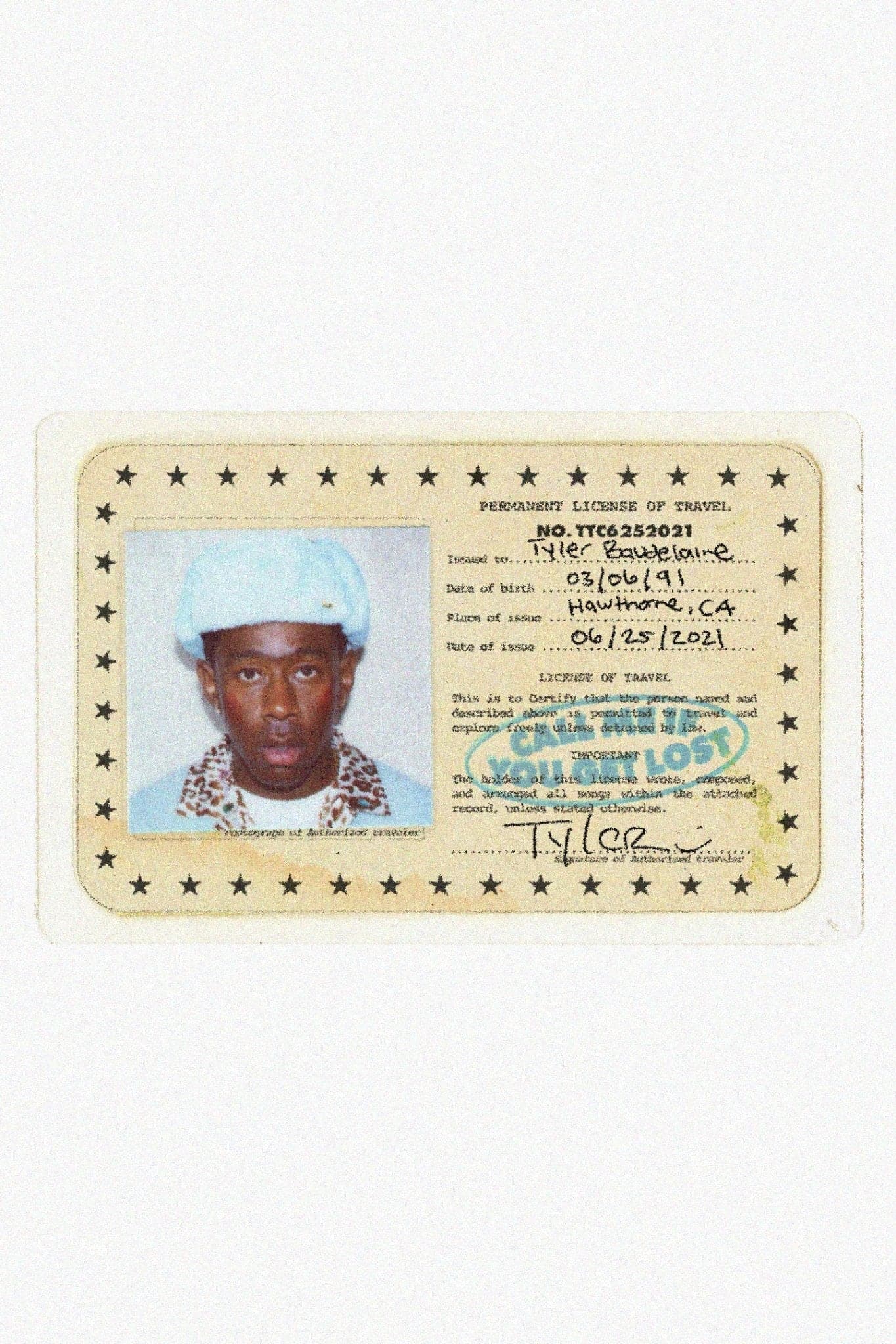 Tyler The Creator ‘Call Me If You Get Lost’ Album Cover Poster - Posters Plug
