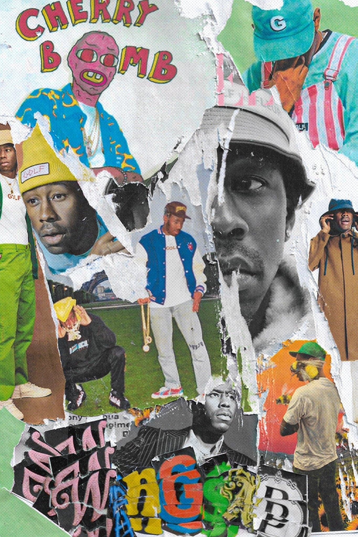 Tyler the Creator 'Cherry Bomb' Collage Poster - Posters Plug